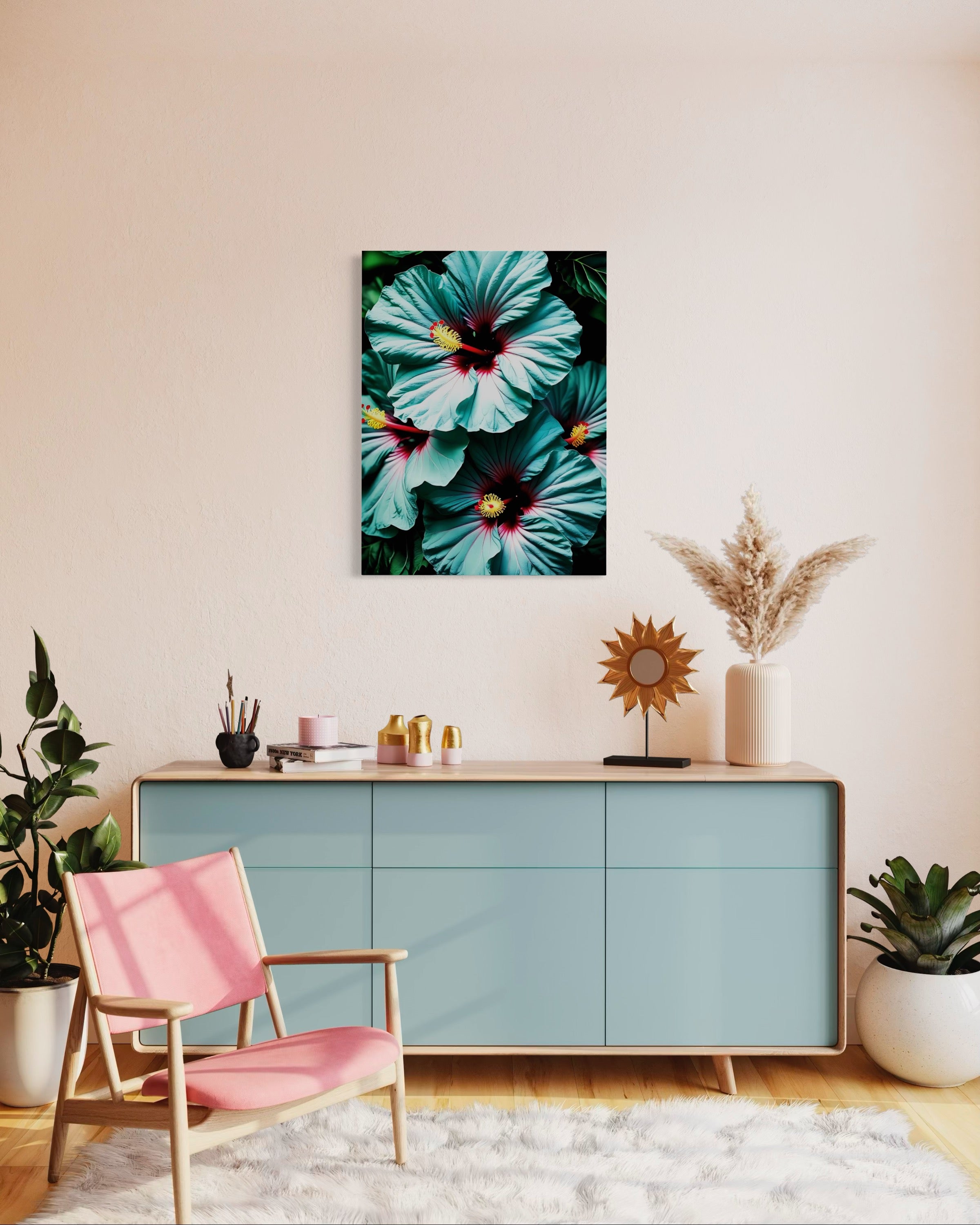Hawaiian Blue Hibiscus Museum Print