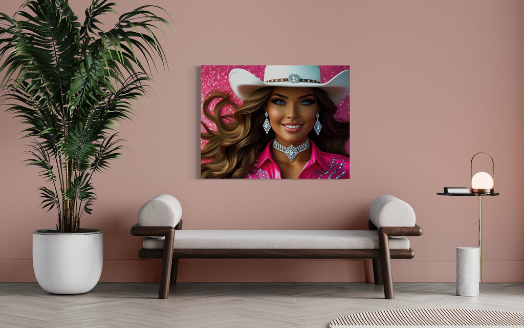 Cowgirl Princess - Brown Hair Museum Print