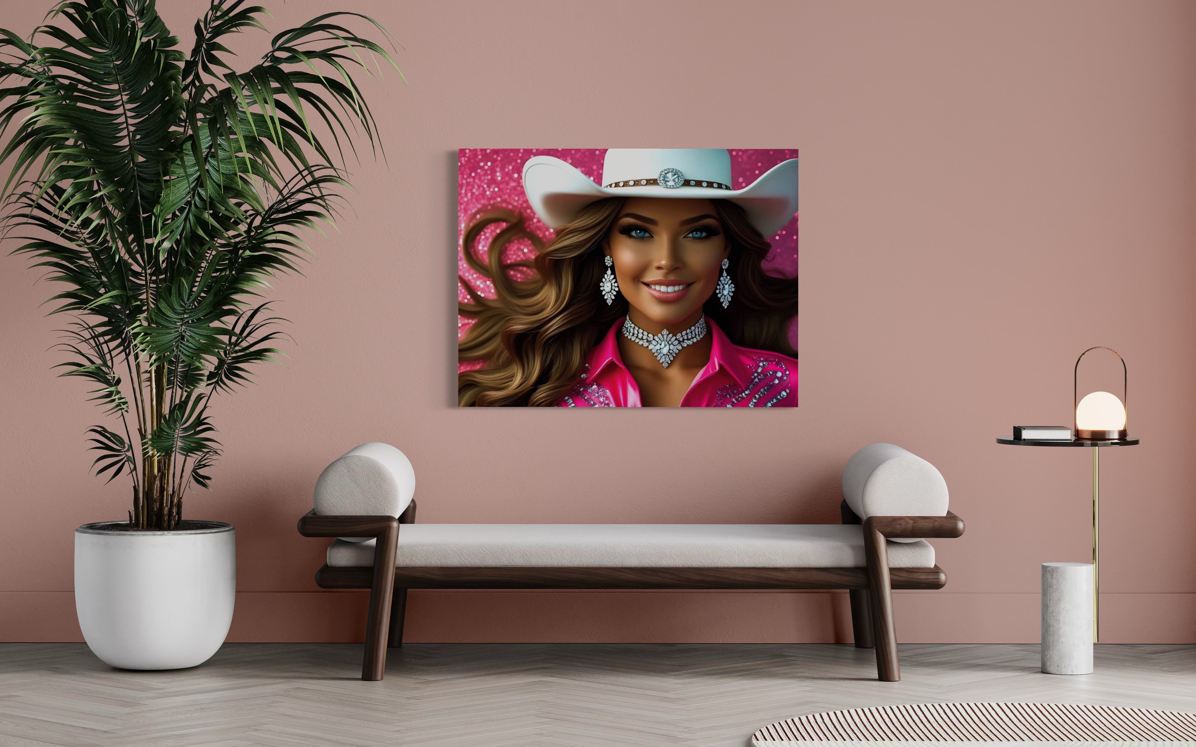 Cowgirl Princess - Brown Hair Museum Print