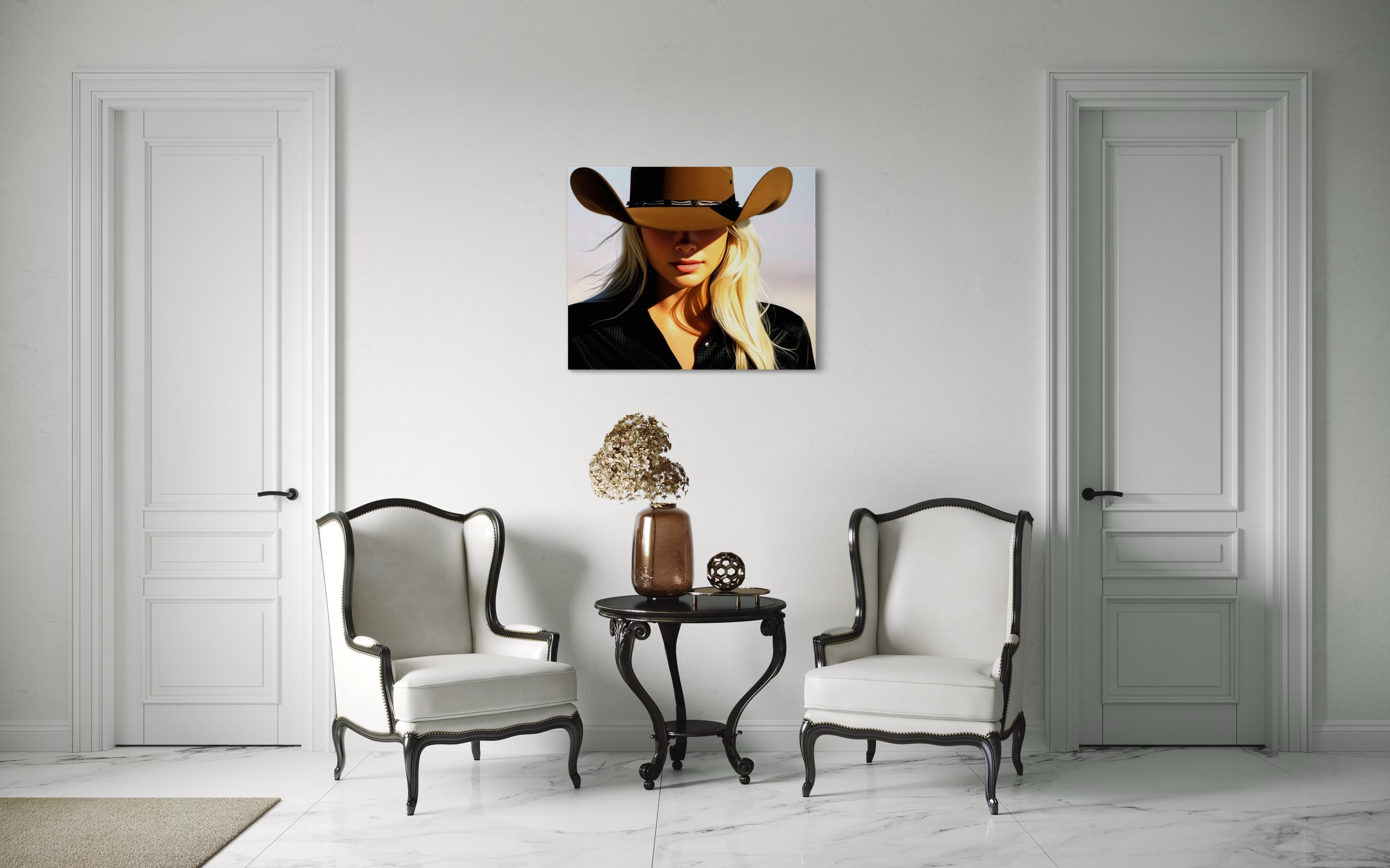 Blonde Cowgirl Museum Print