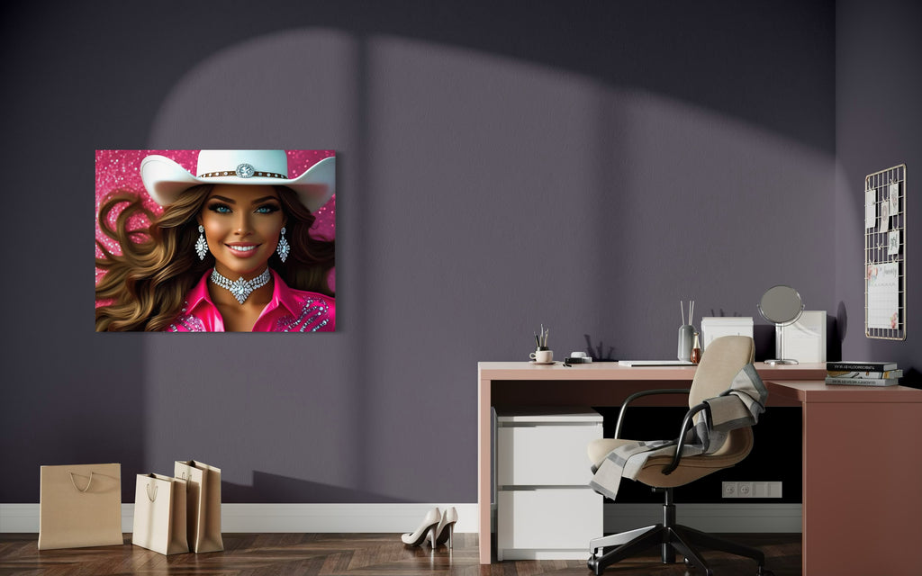 Cowgirl Princess - Brown Hair Museum Print