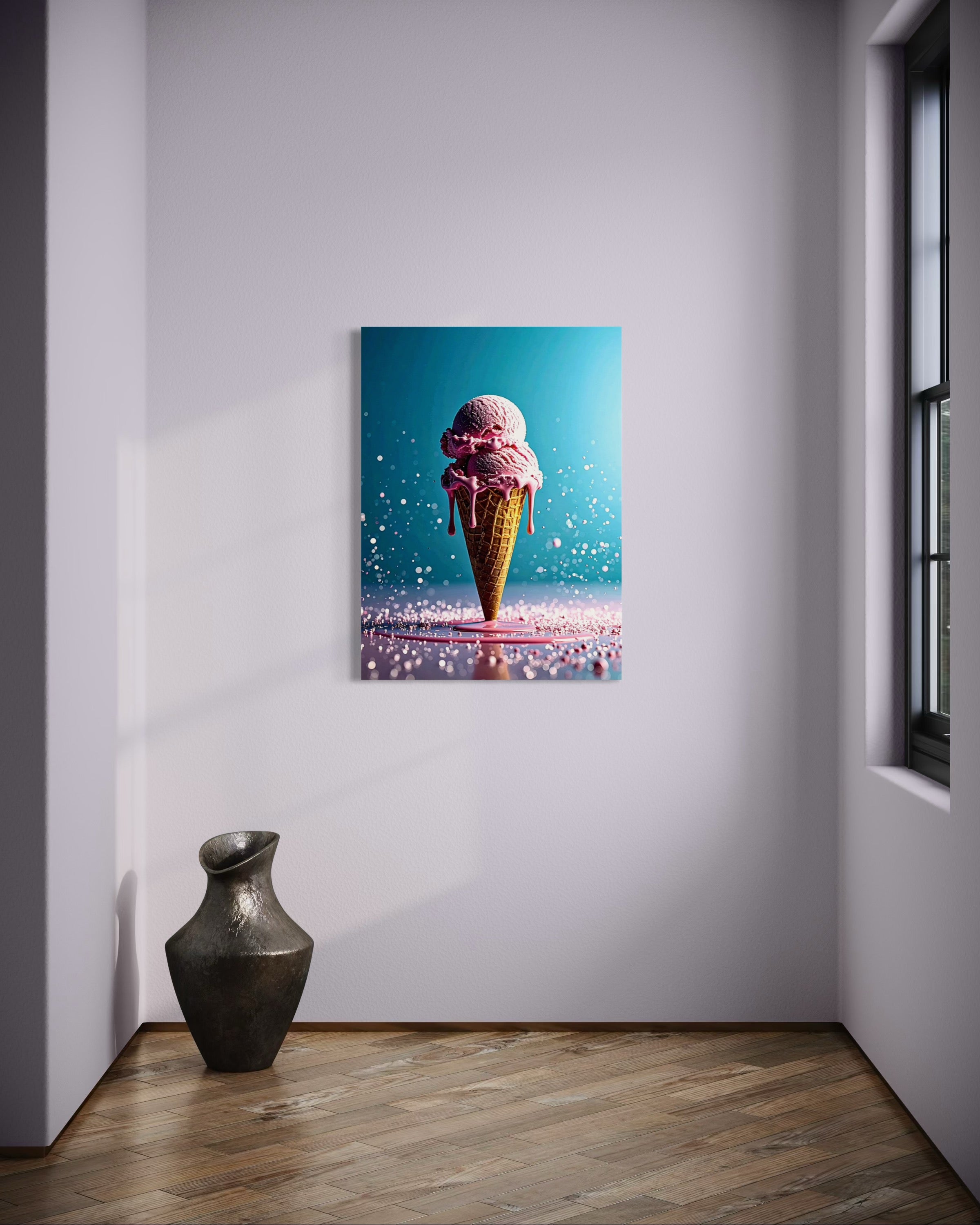 Strawberry Ice Cream Double Scoop Museum Print