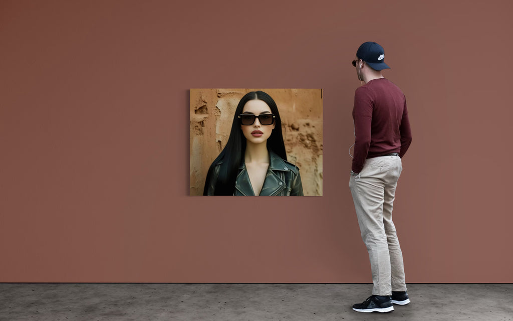 Leather Jacket Clay Wall - Black Hair