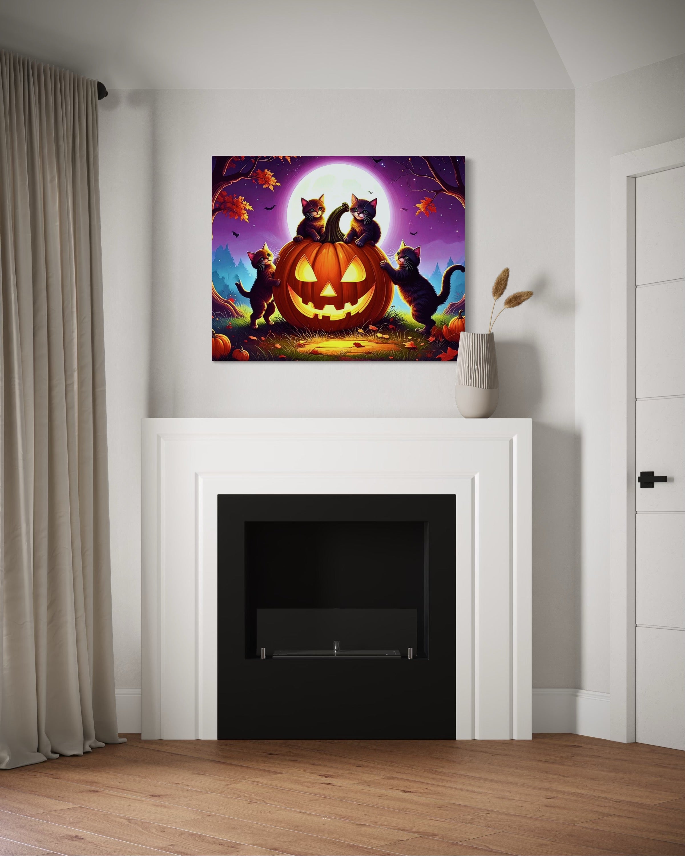 Cats on a Jack O Lantern