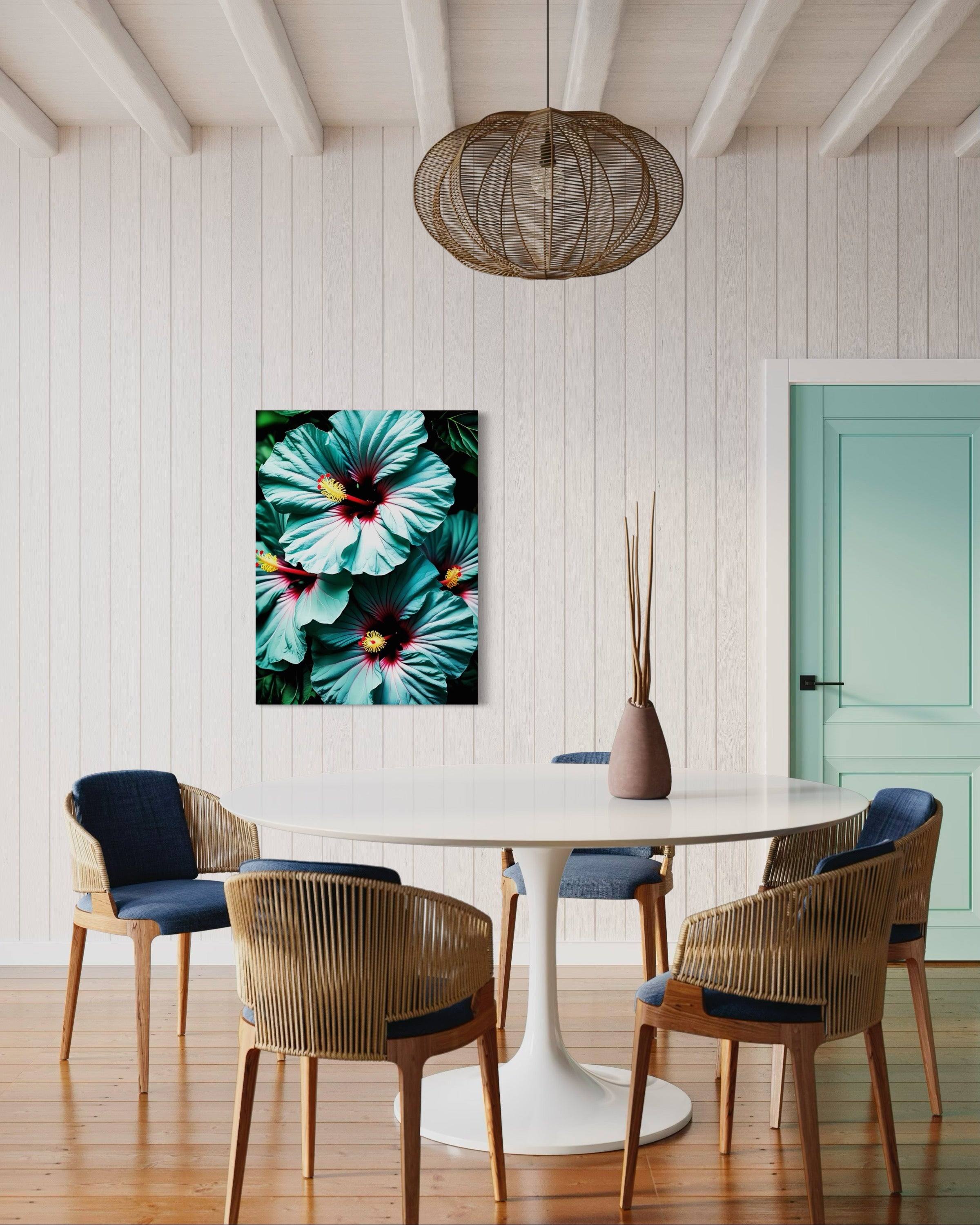 Hawaiian Blue Hibiscus Museum Print