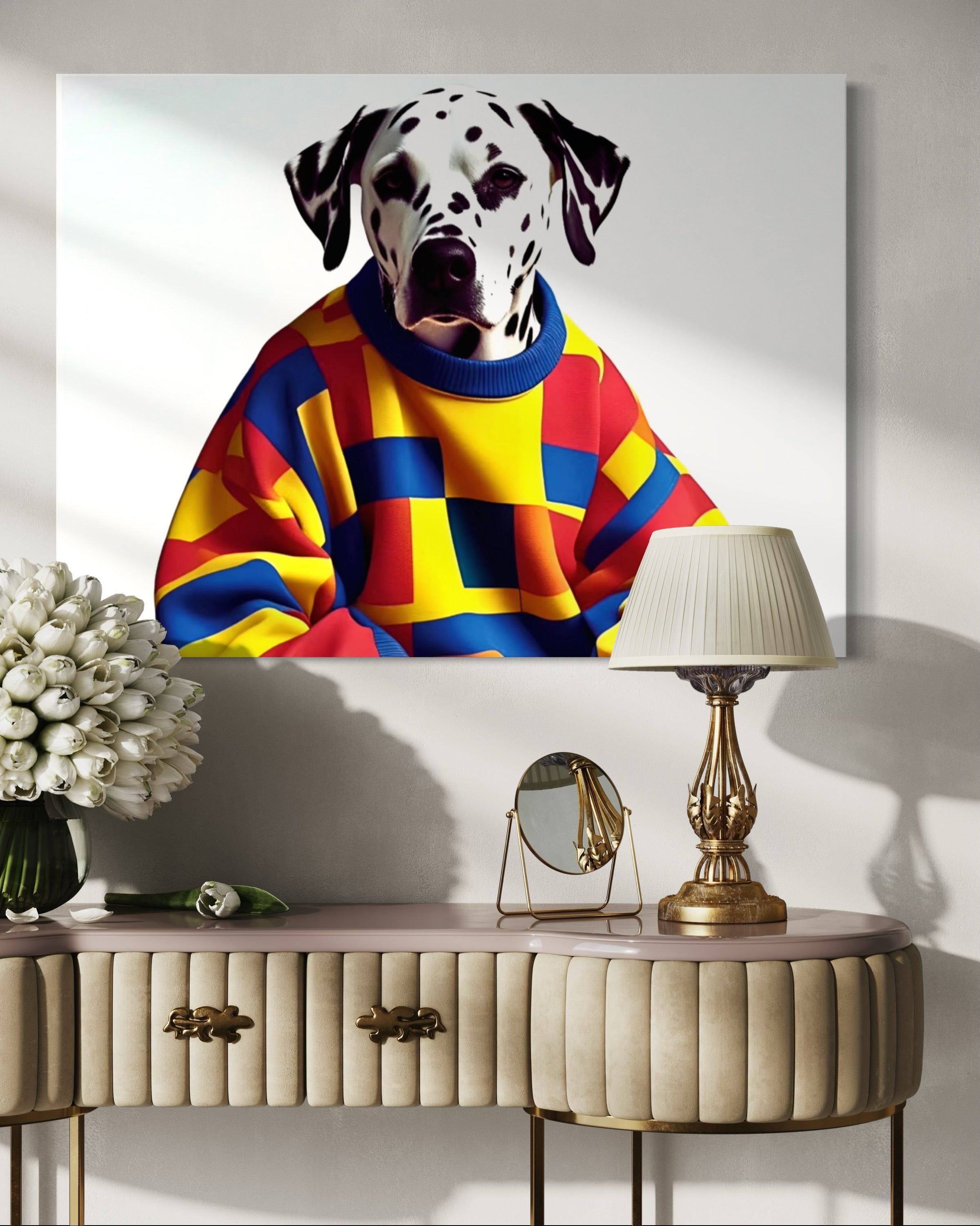 Dalmatian in a Vintage Sweater