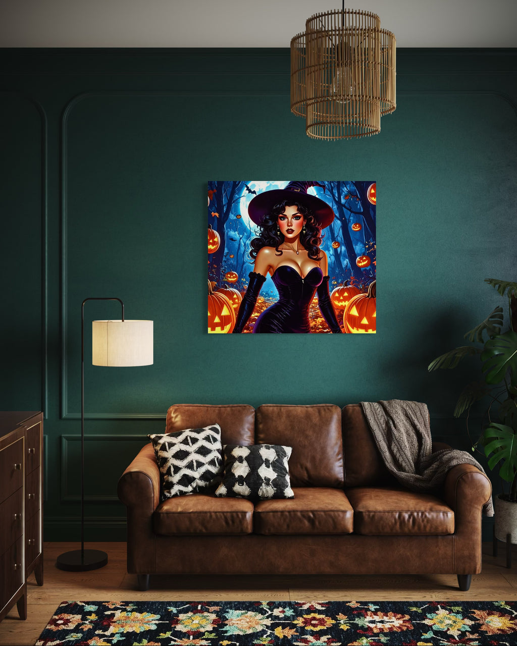 Retro 1950's Brunette Witch Museum Print
