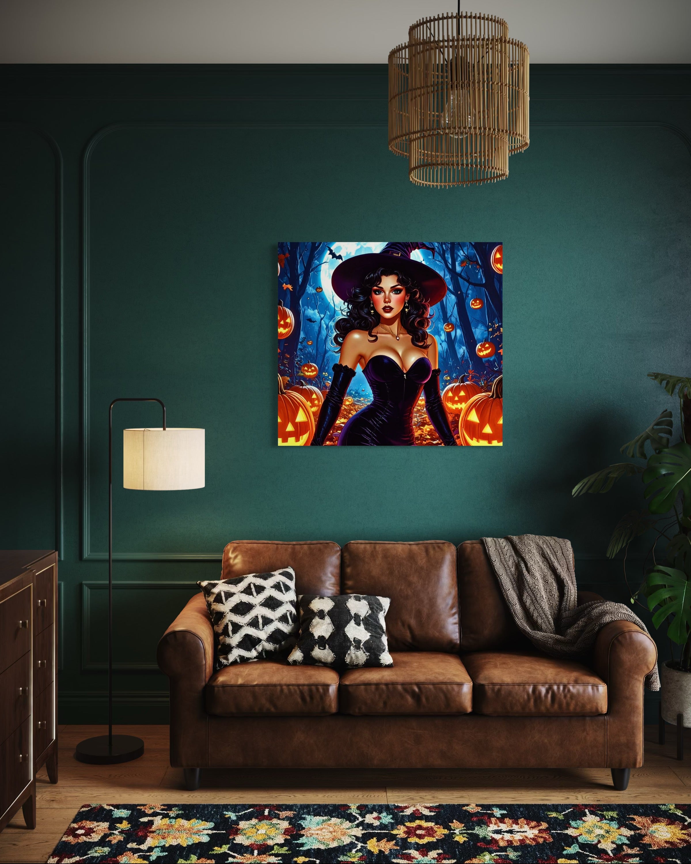 Retro 1950's Brunette Witch Museum Print