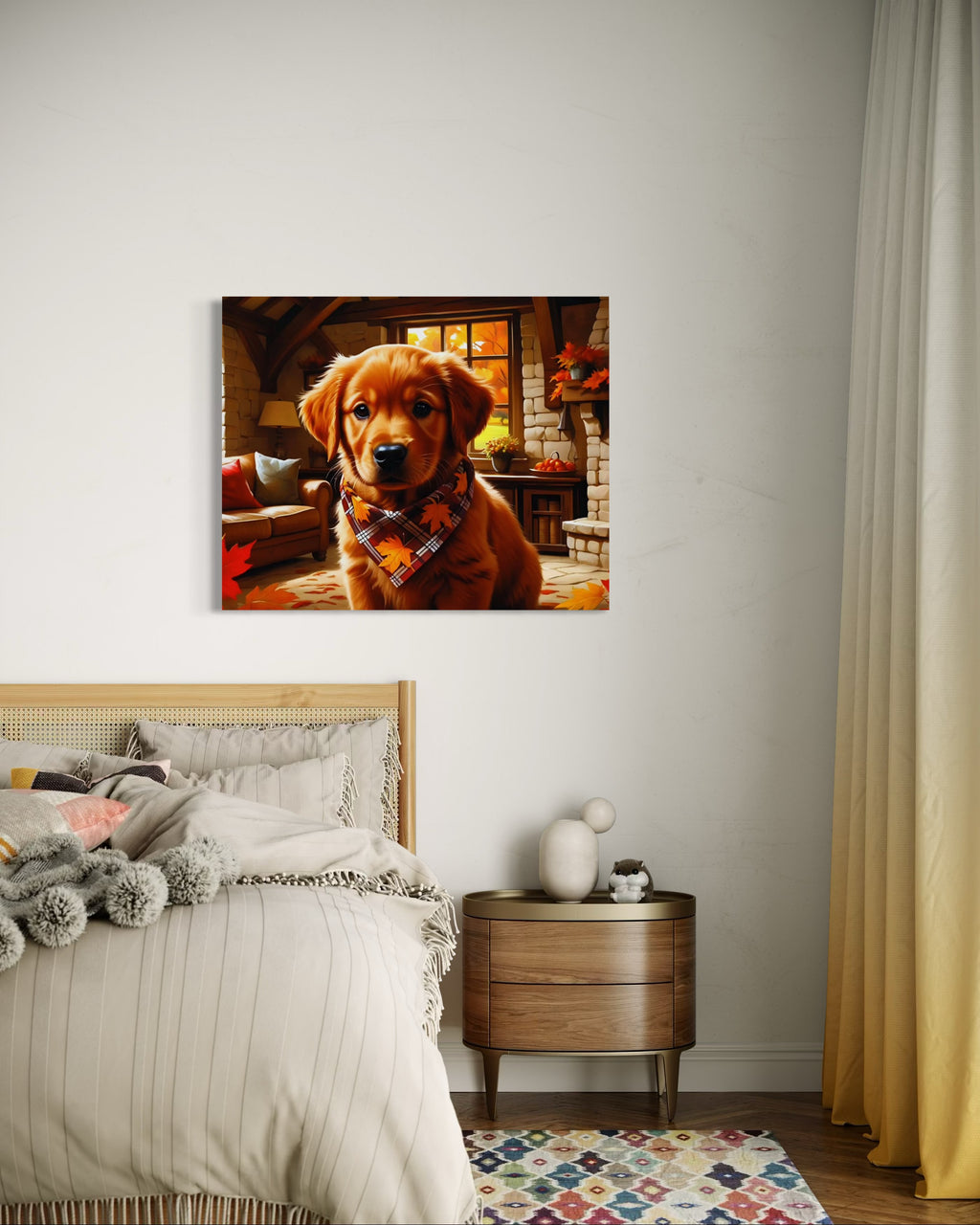 Autumn Red Golden Retriever Puppy