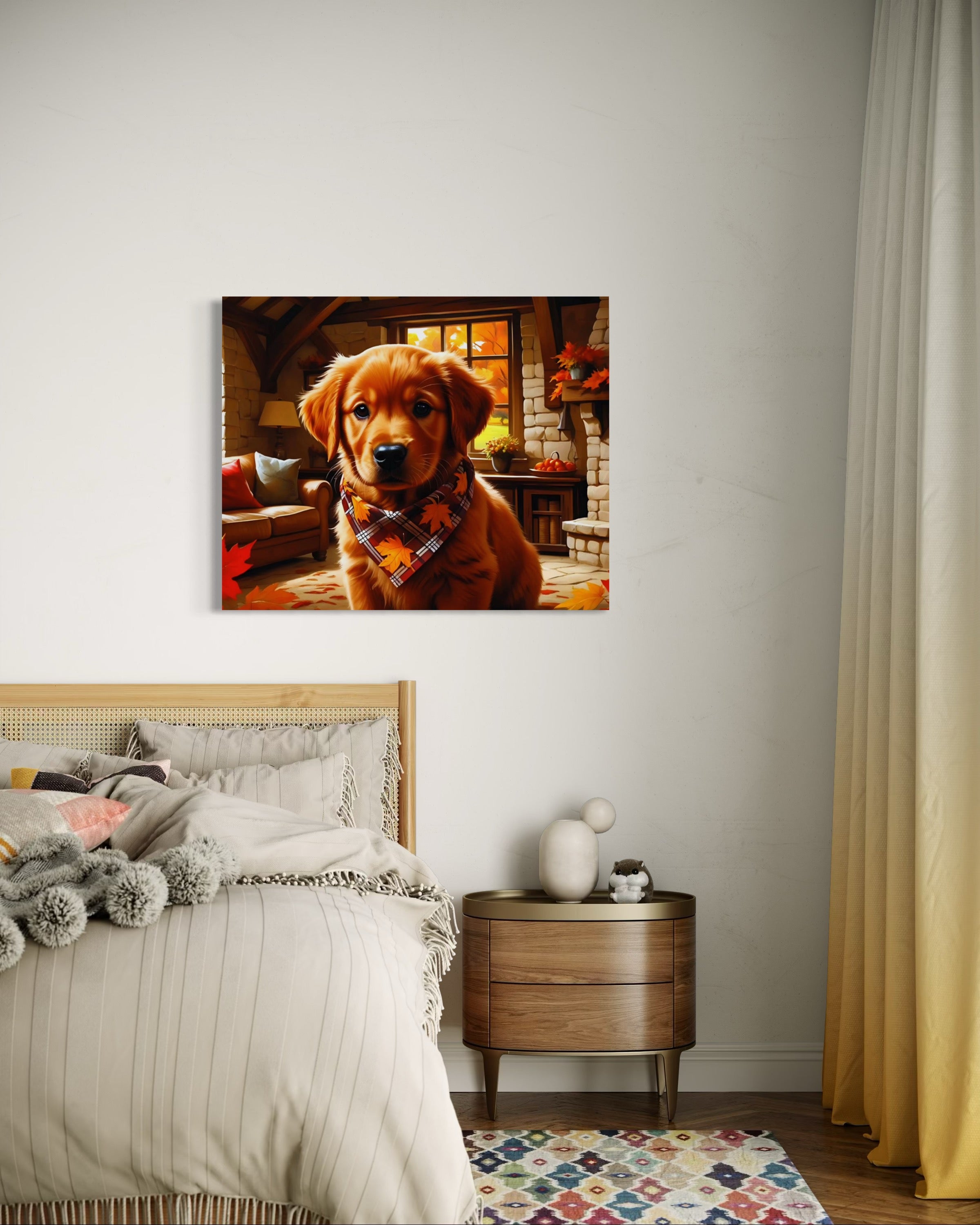 Autumn Red Golden Retriever Puppy