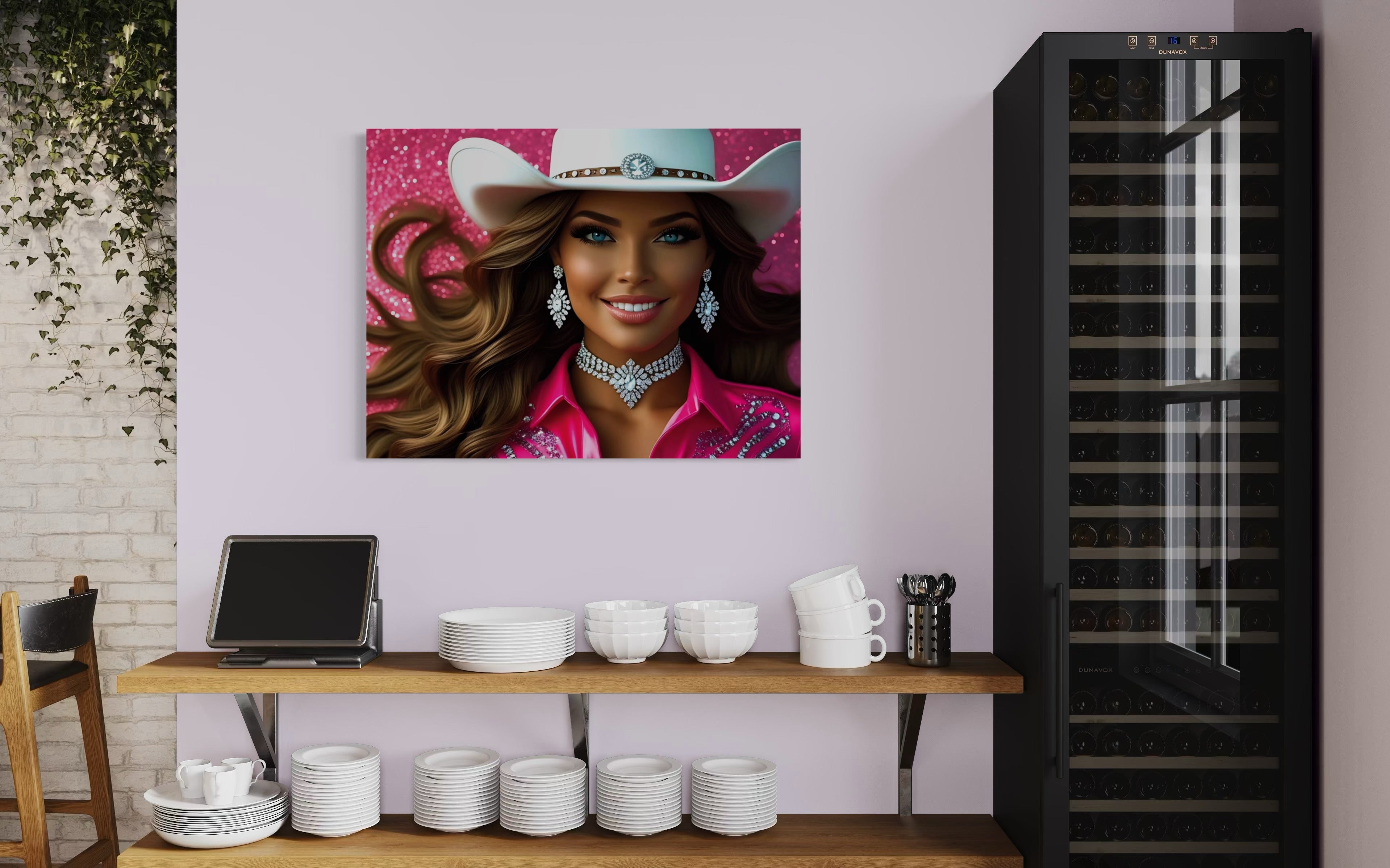 Cowgirl Princess - Brown Hair Museum Print