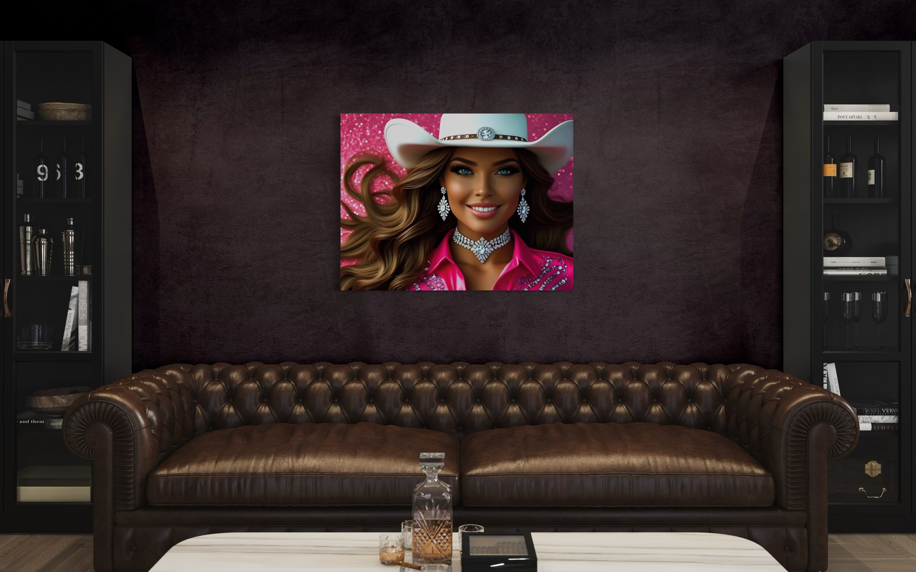 Cowgirl Princess - Brown Hair Museum Print