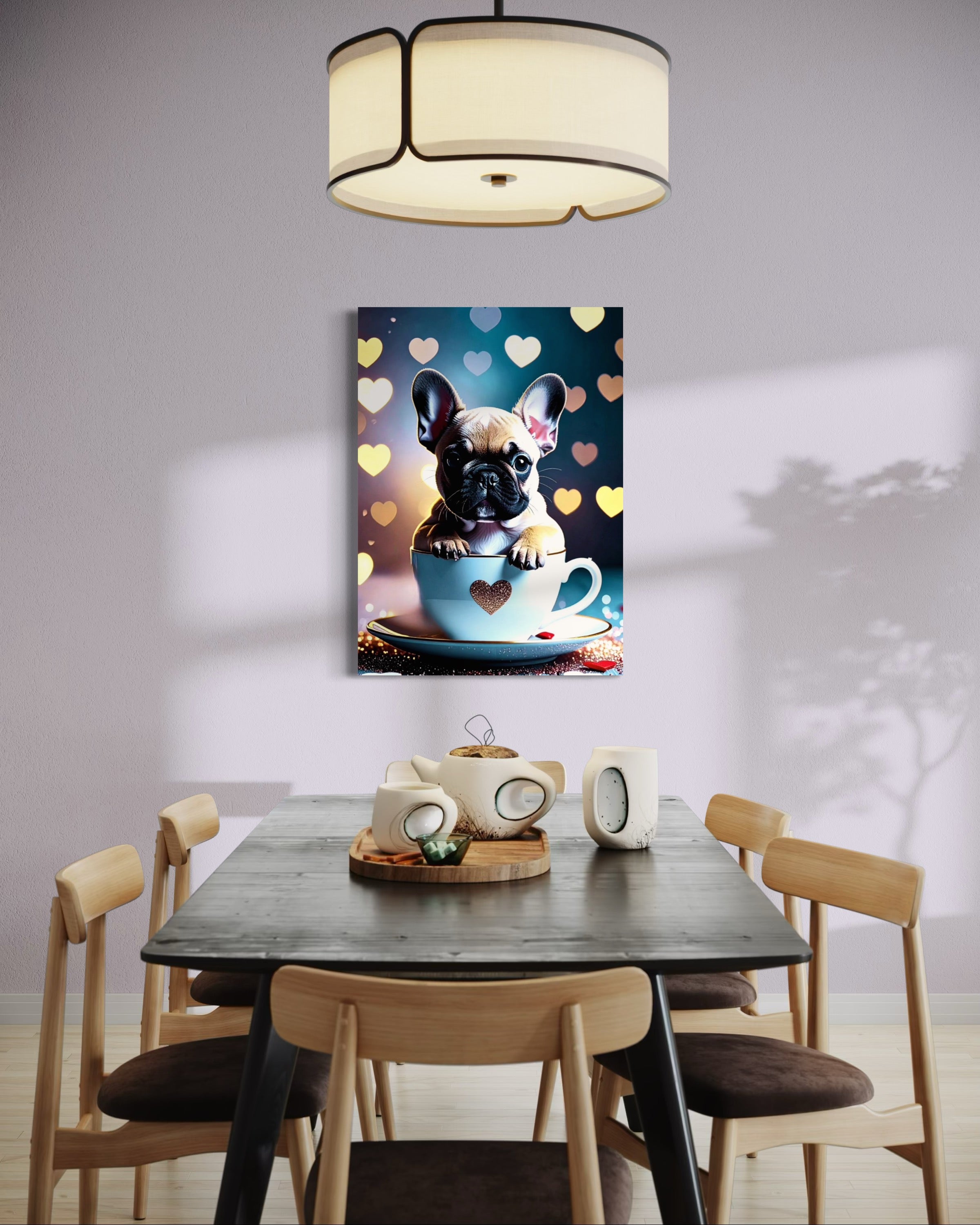 Tea Cup Frenchie Puppy Museum Print