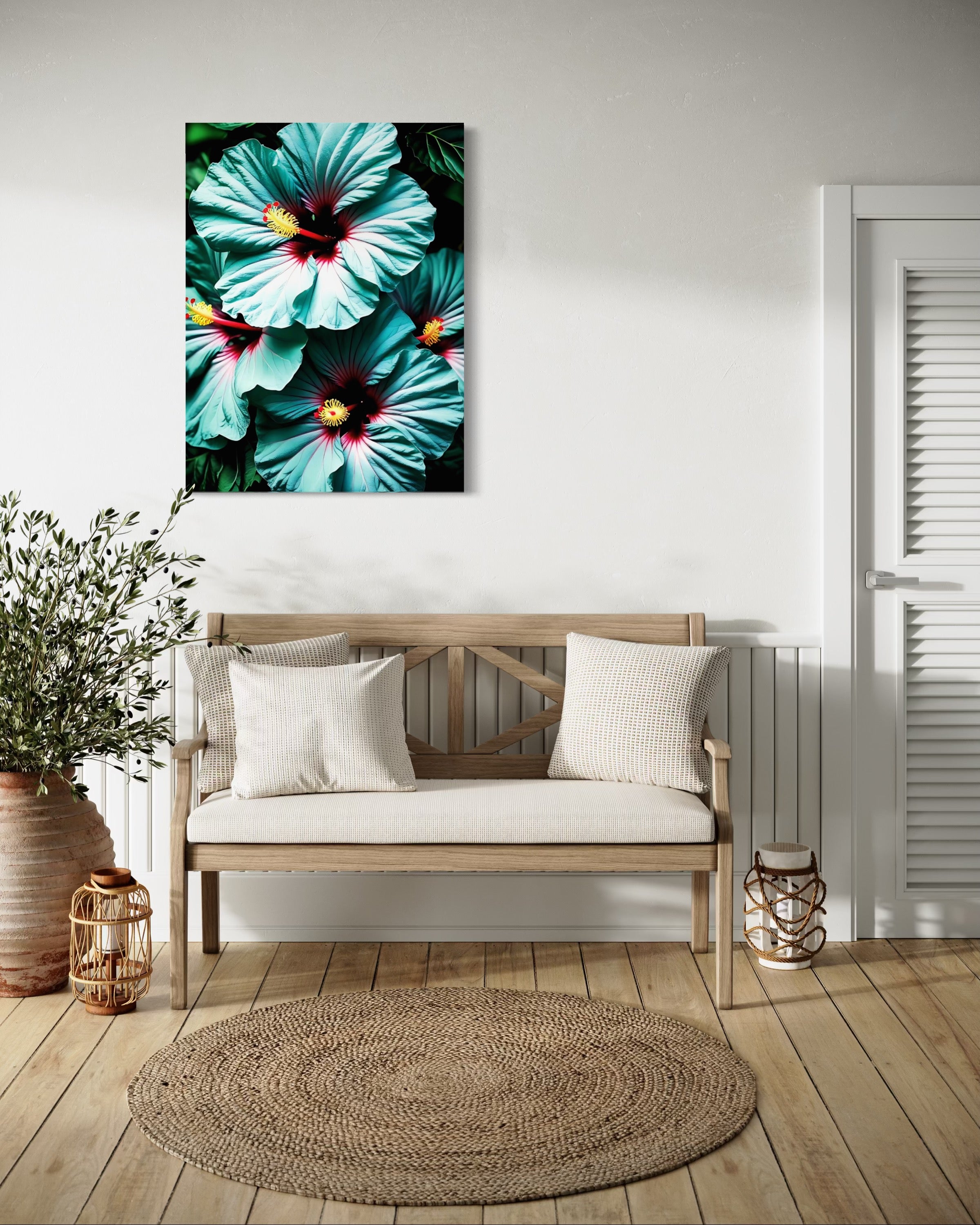 Hawaiian Blue Hibiscus Museum Print