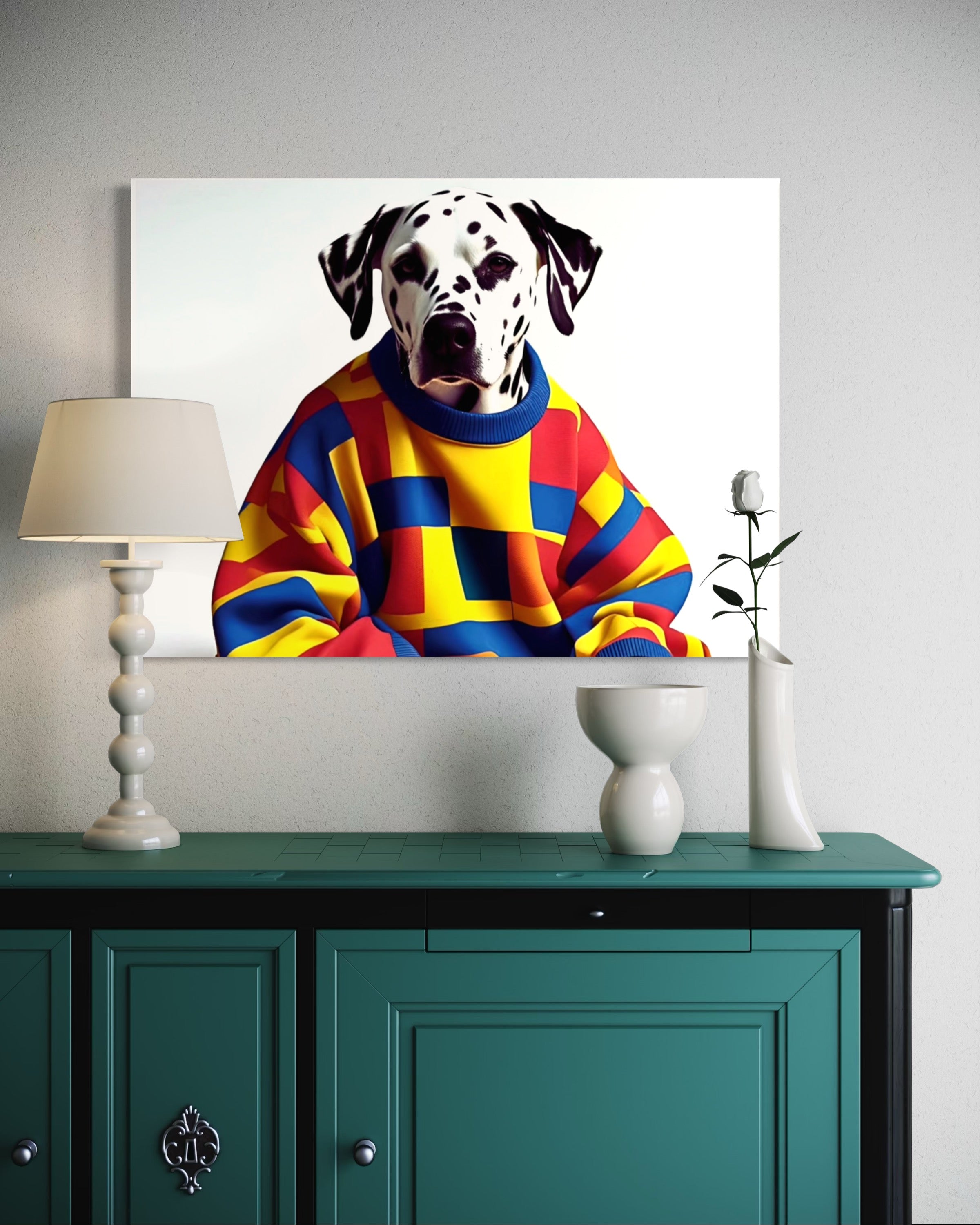 Dalmatian in a Vintage Sweater