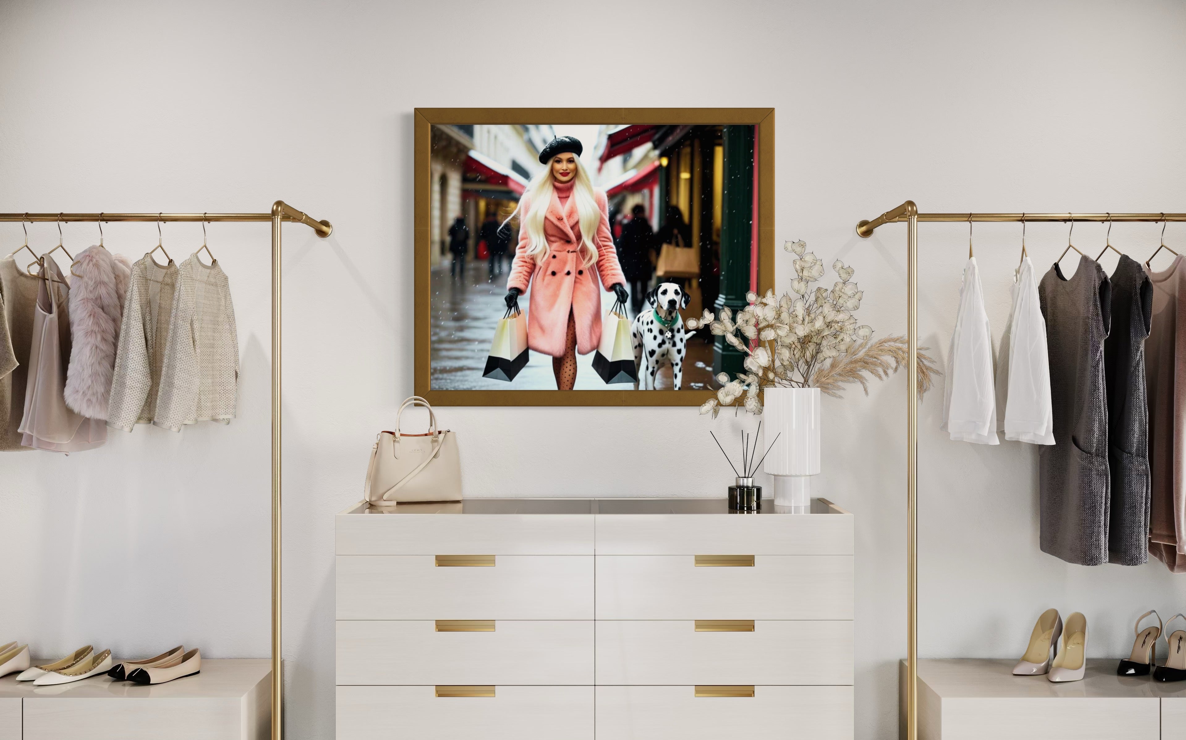 Shopping in Paris Museum Print