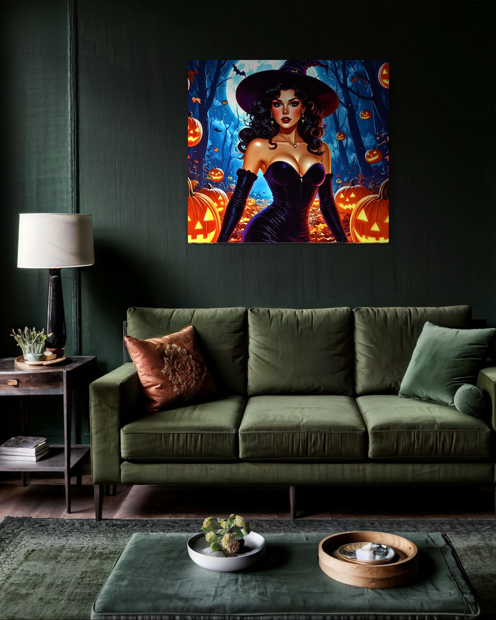 Retro 1950's Brunette Witch Museum Print