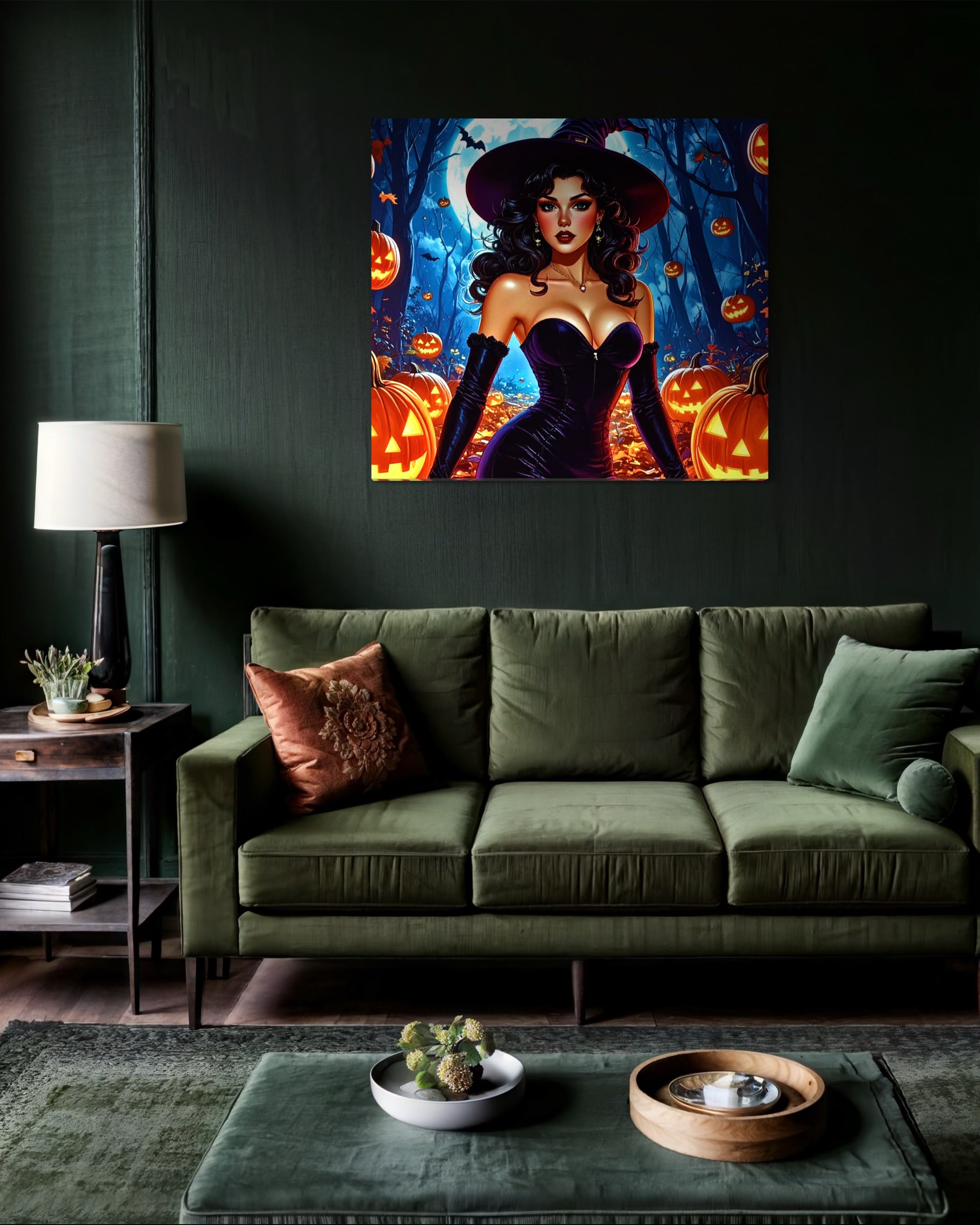 Retro 1950's Brunette Witch Museum Print