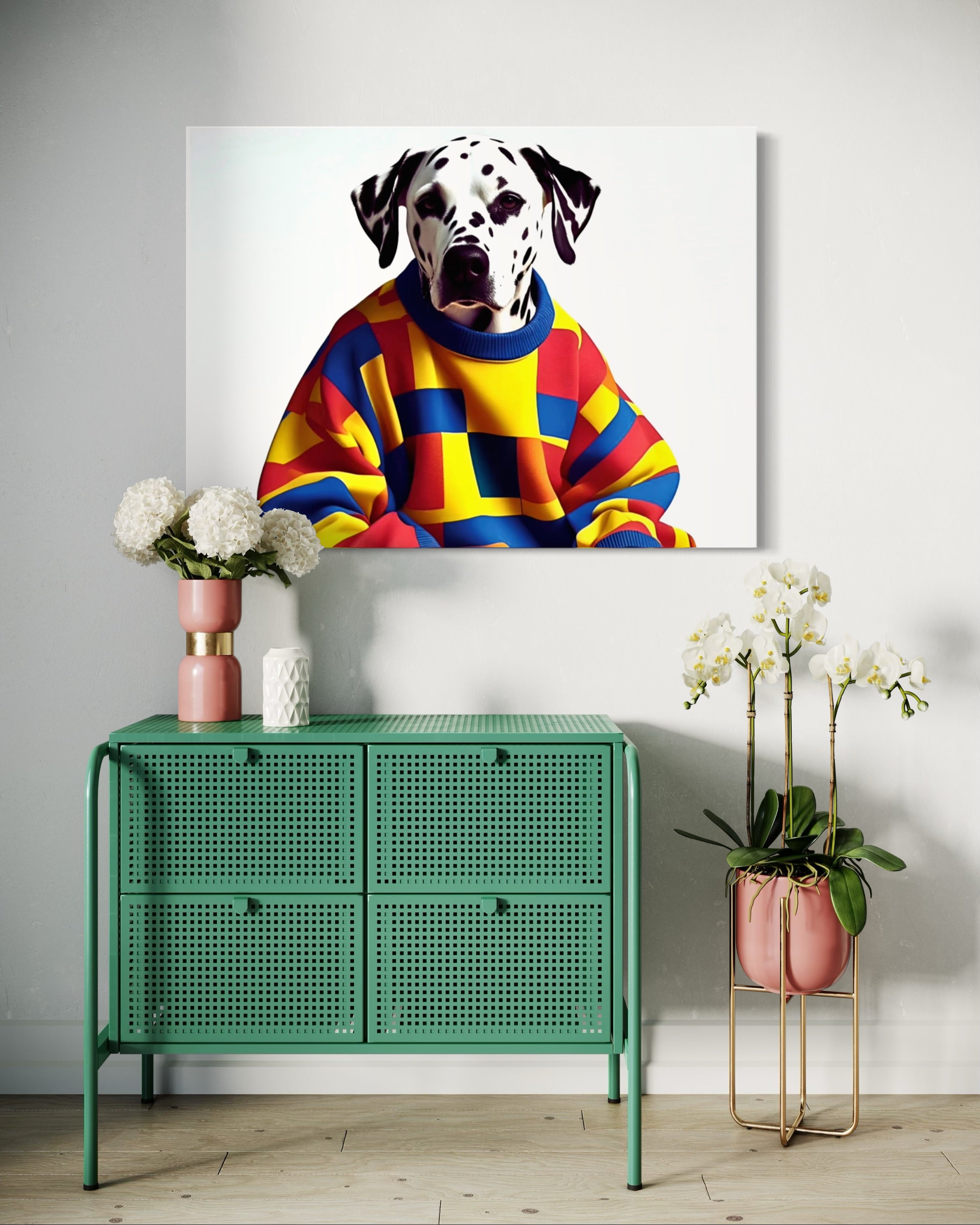 Dalmatian in a Vintage Sweater