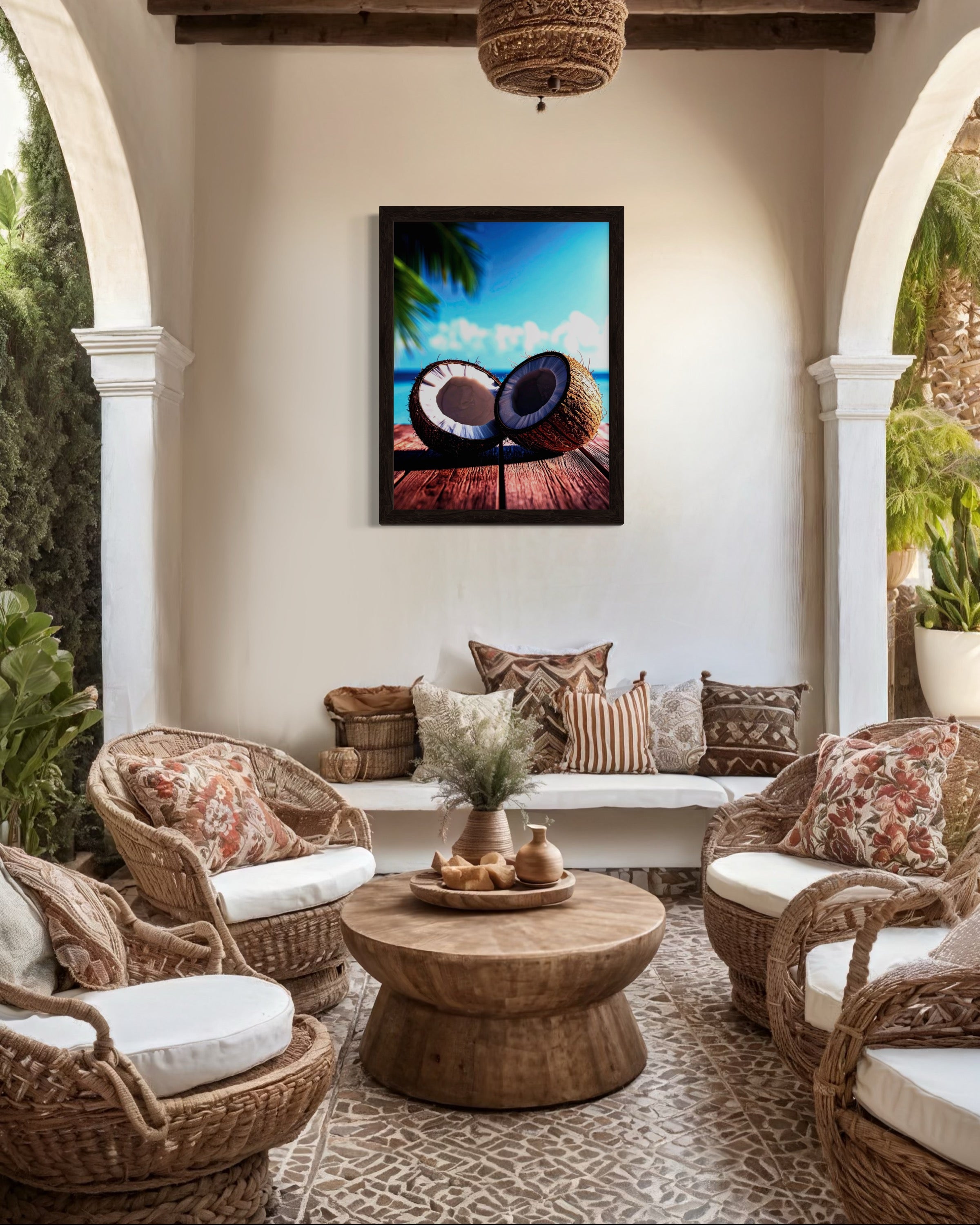 Coconuts in Paradise Museum Print