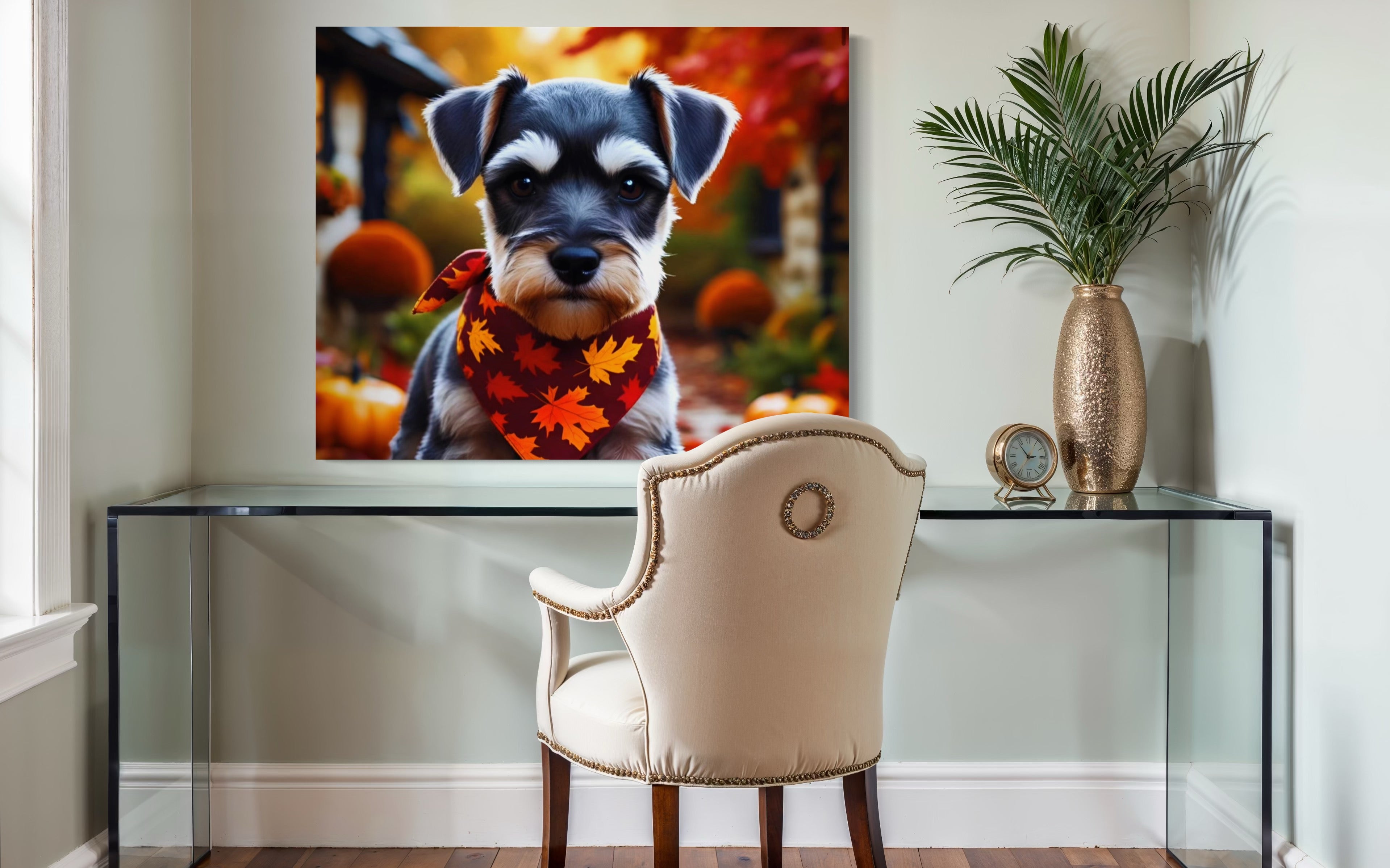 Autumn Schnauzer Puppy