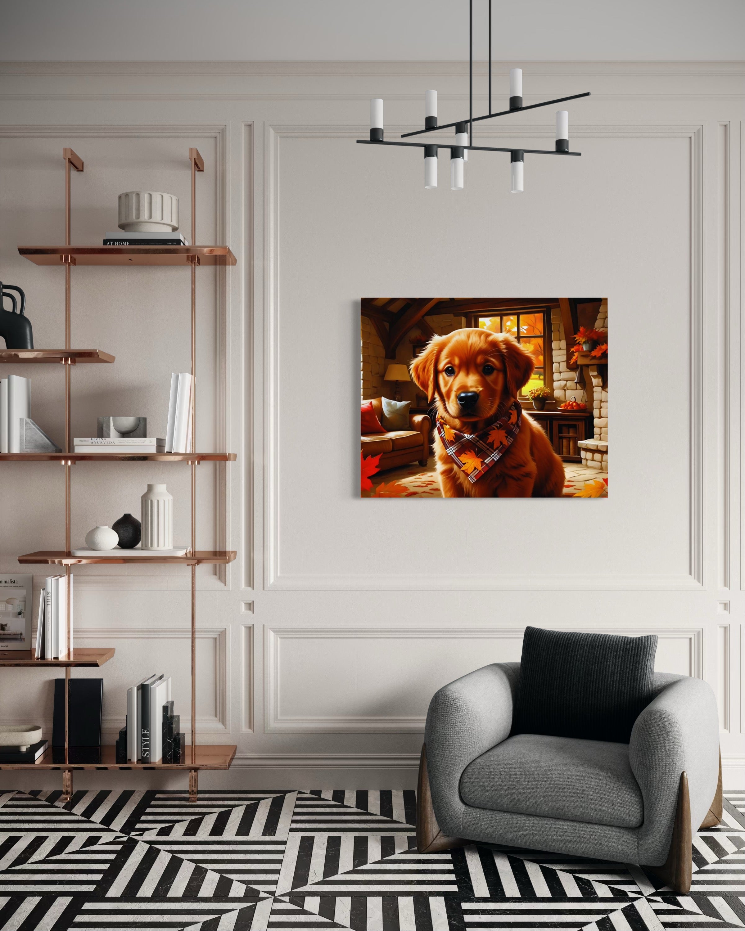 Autumn Red Golden Retriever Puppy