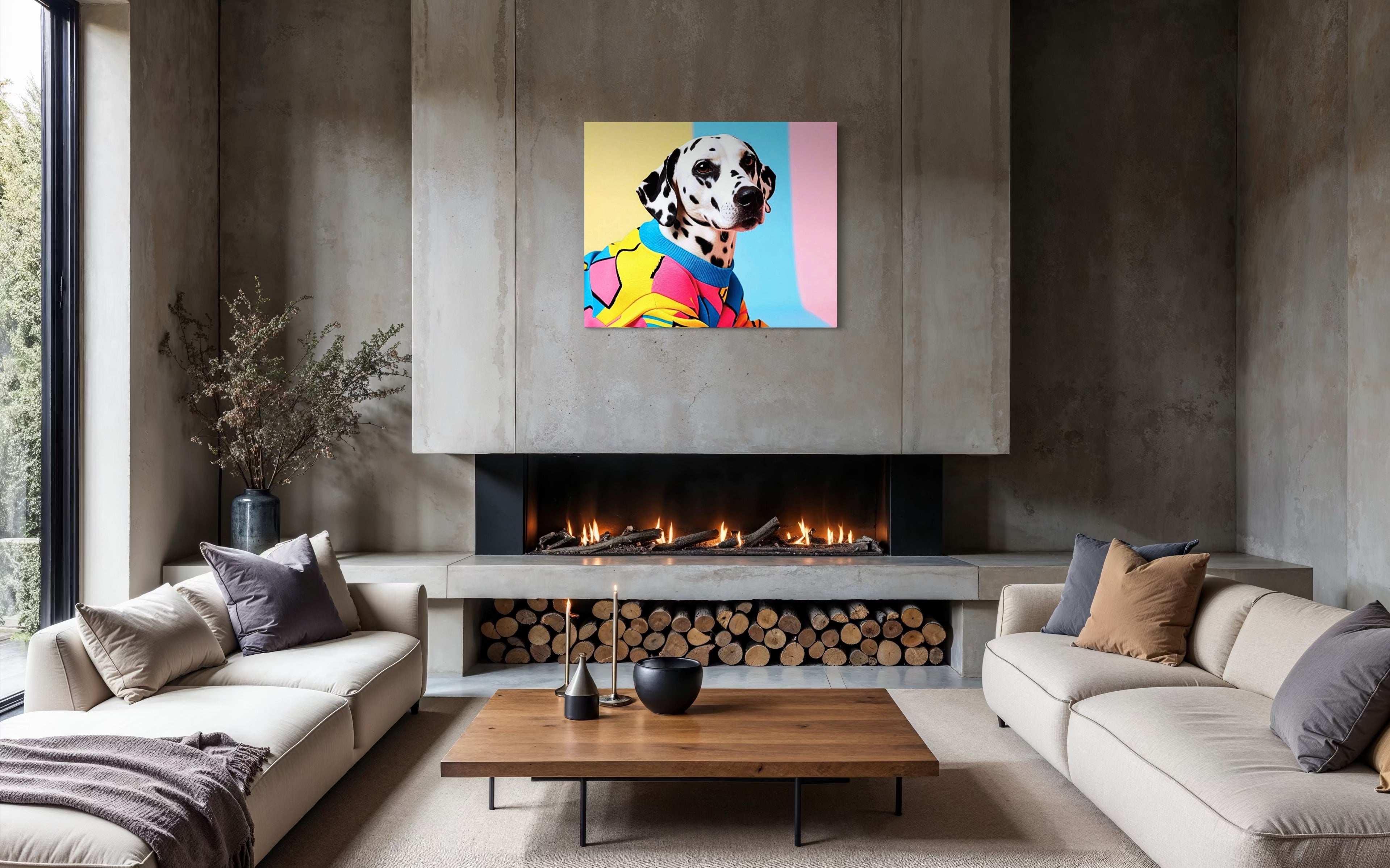 Retro Dalmatian Museum Print