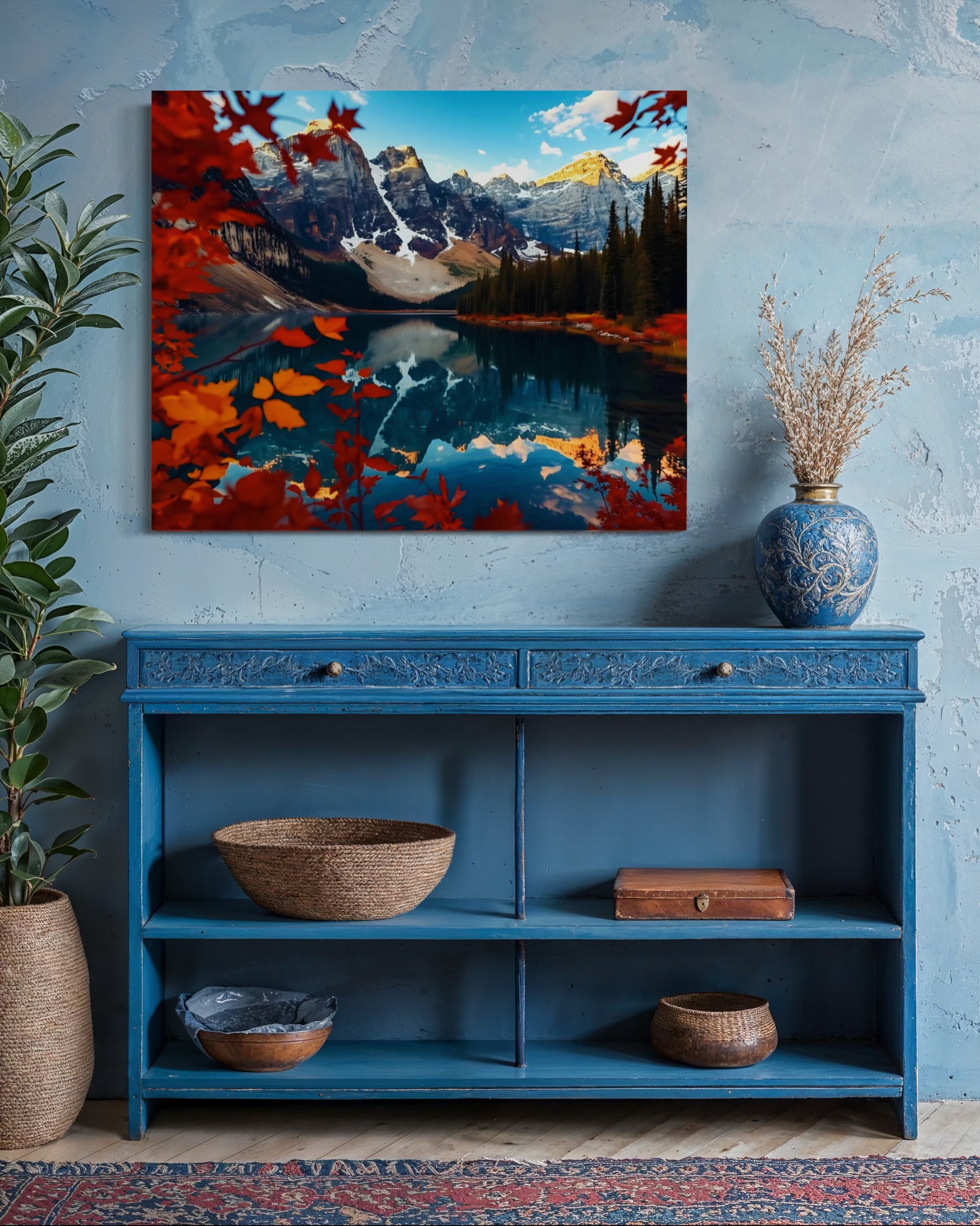 Fall Landscape of the Canadian Rockies Museum Print