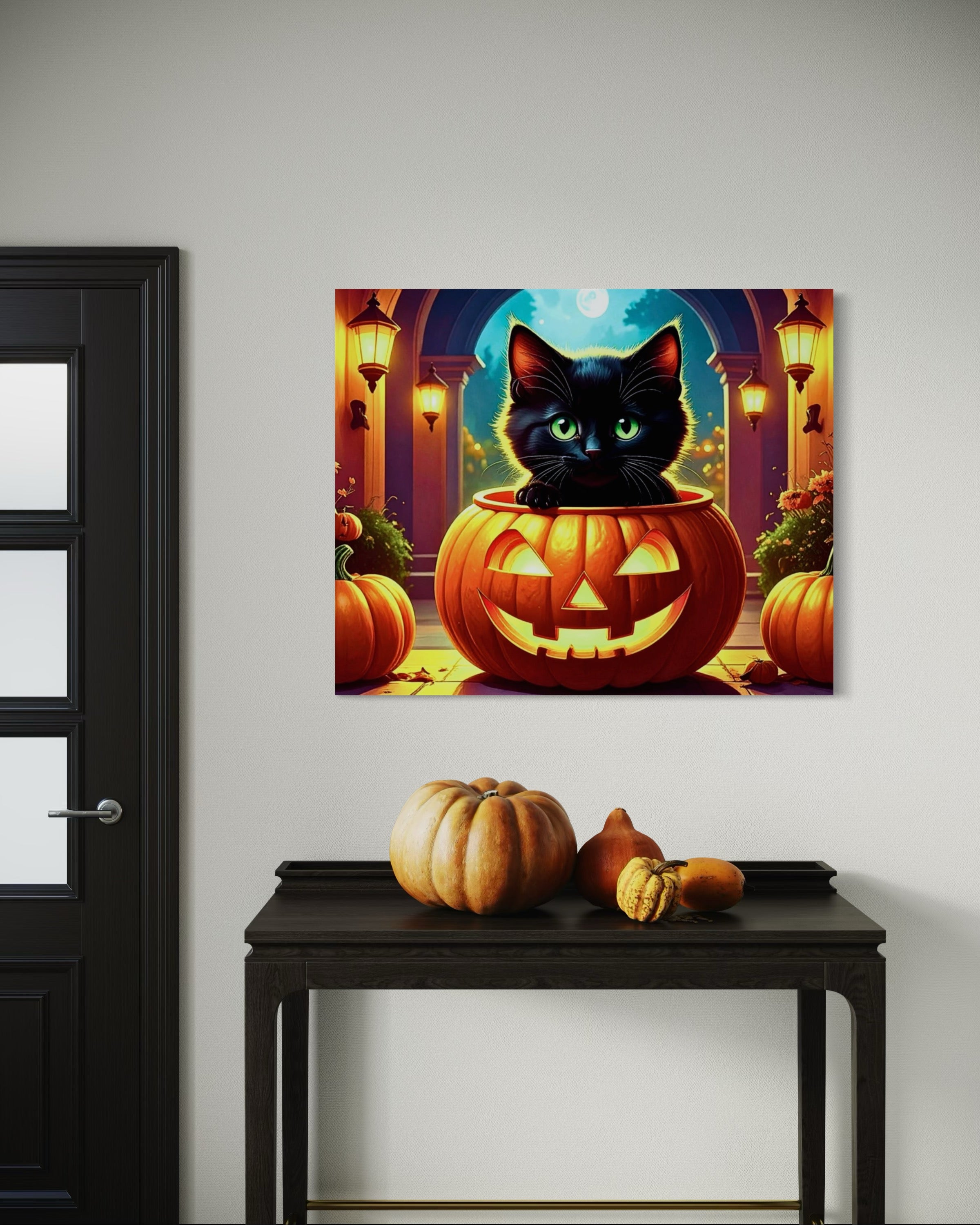 Kitten in Jack O Lantern