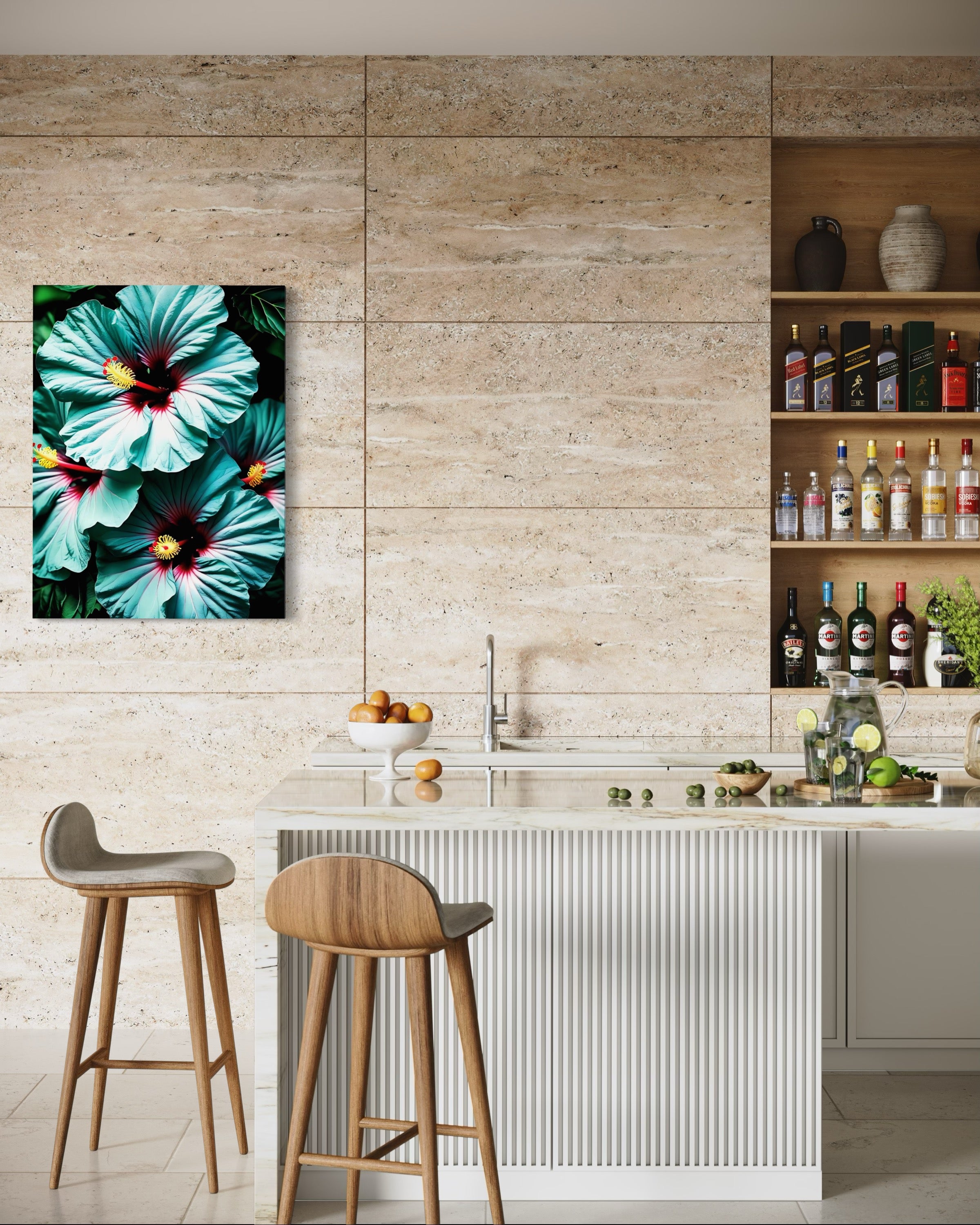 Hawaiian Blue Hibiscus Museum Print