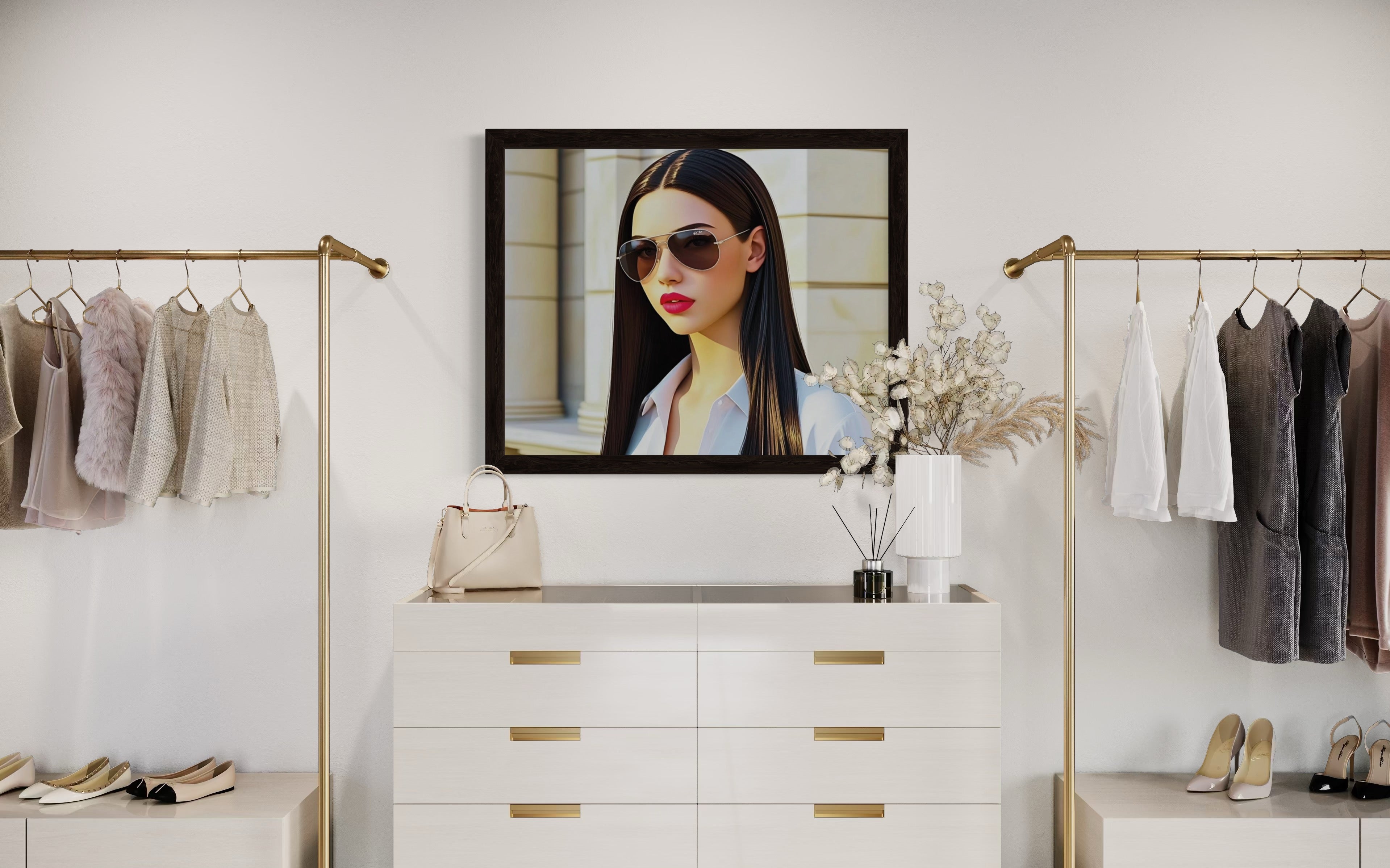 Business Babe with Sunglasses Museum Print