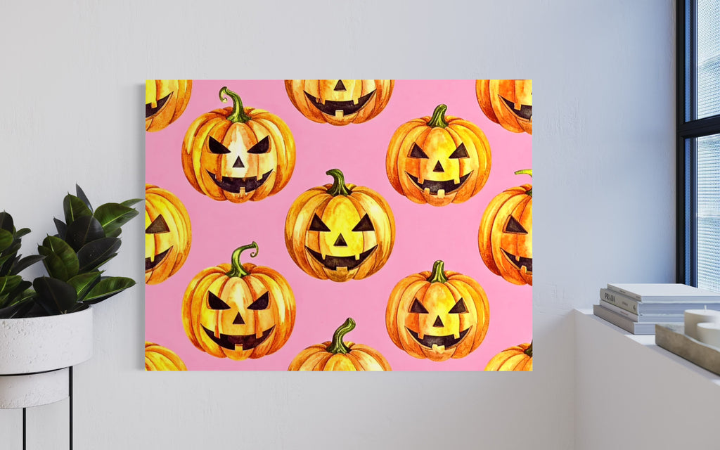 Jack O Lantern Pattern on Pink