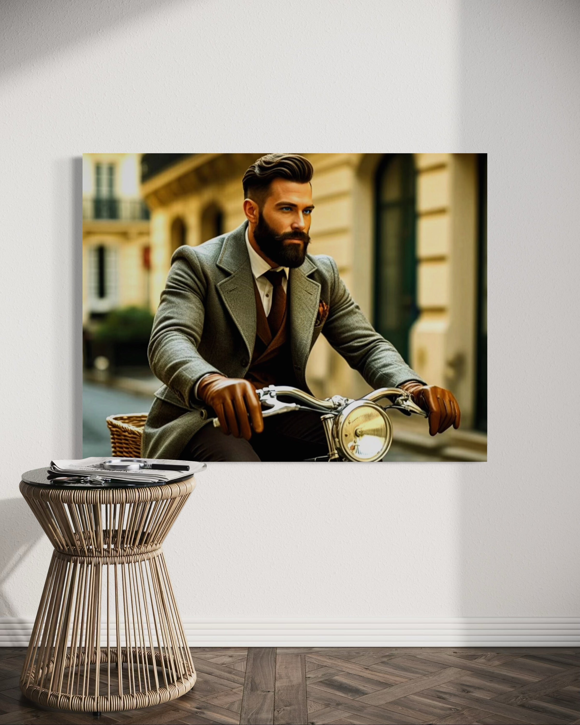 Men's Vintage Bike with Light Museum Print
