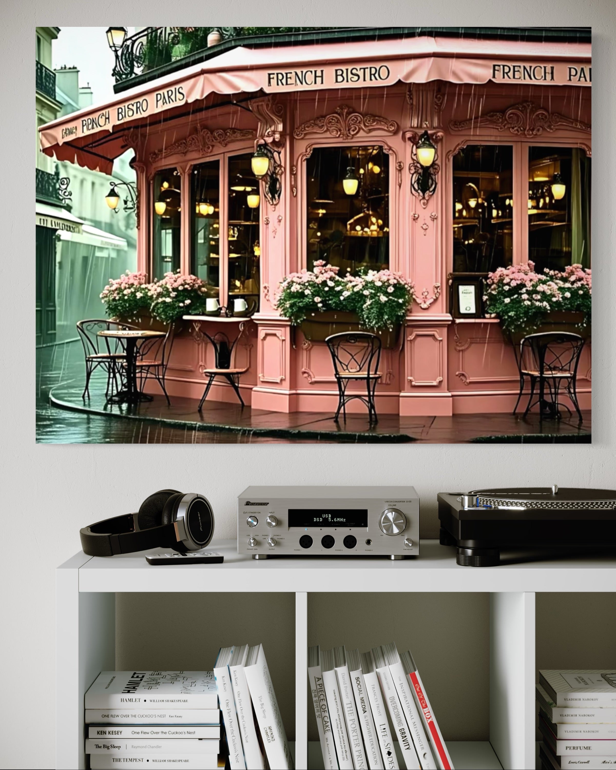 Pink Bistro in the Rain
