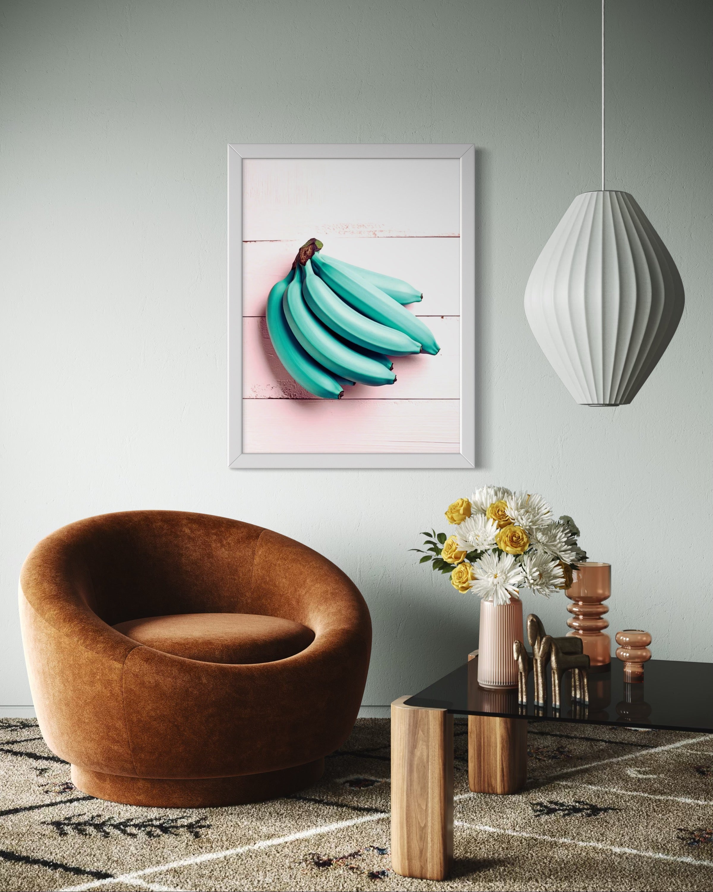 Blue Bananas Museum Print