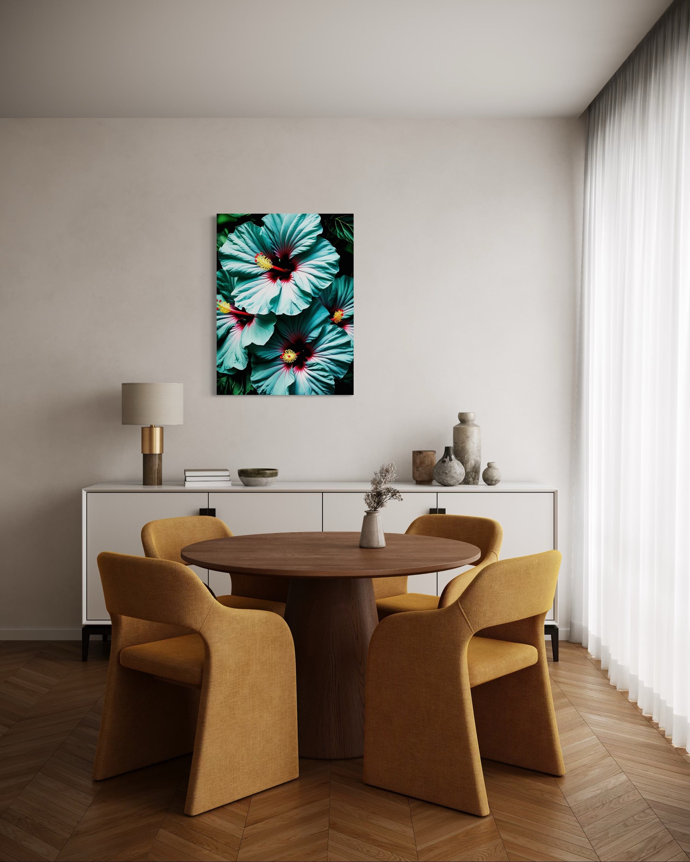 Hawaiian Blue Hibiscus Museum Print