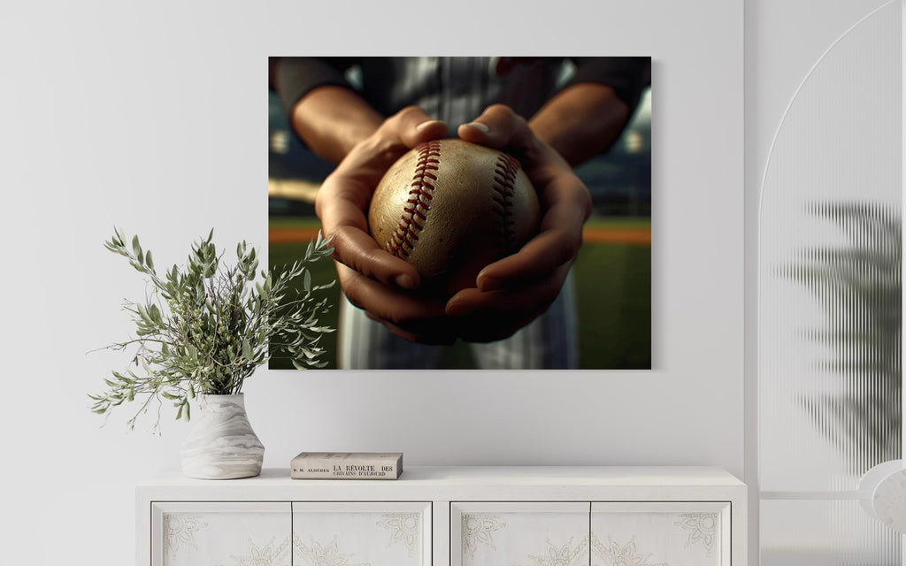 Baseball Player's Hands Museum Print