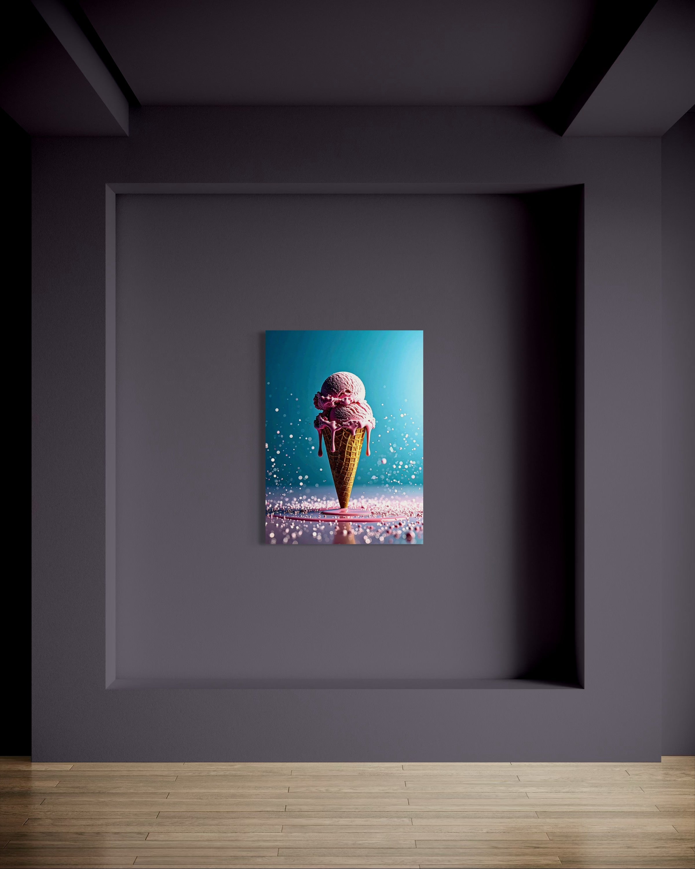 Strawberry Ice Cream Double Scoop Museum Print