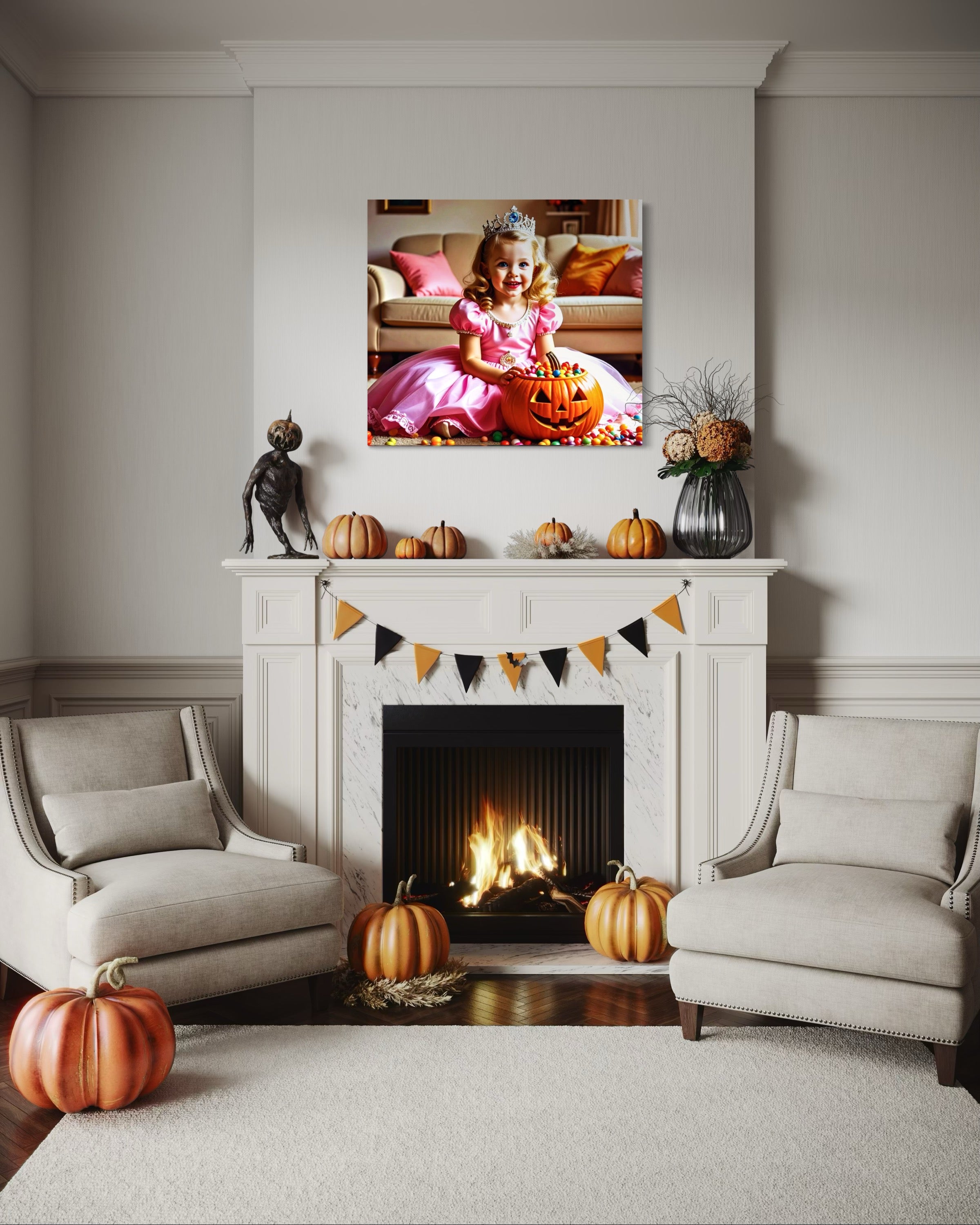 Halloween Princess Trick or Treater Museum Print
