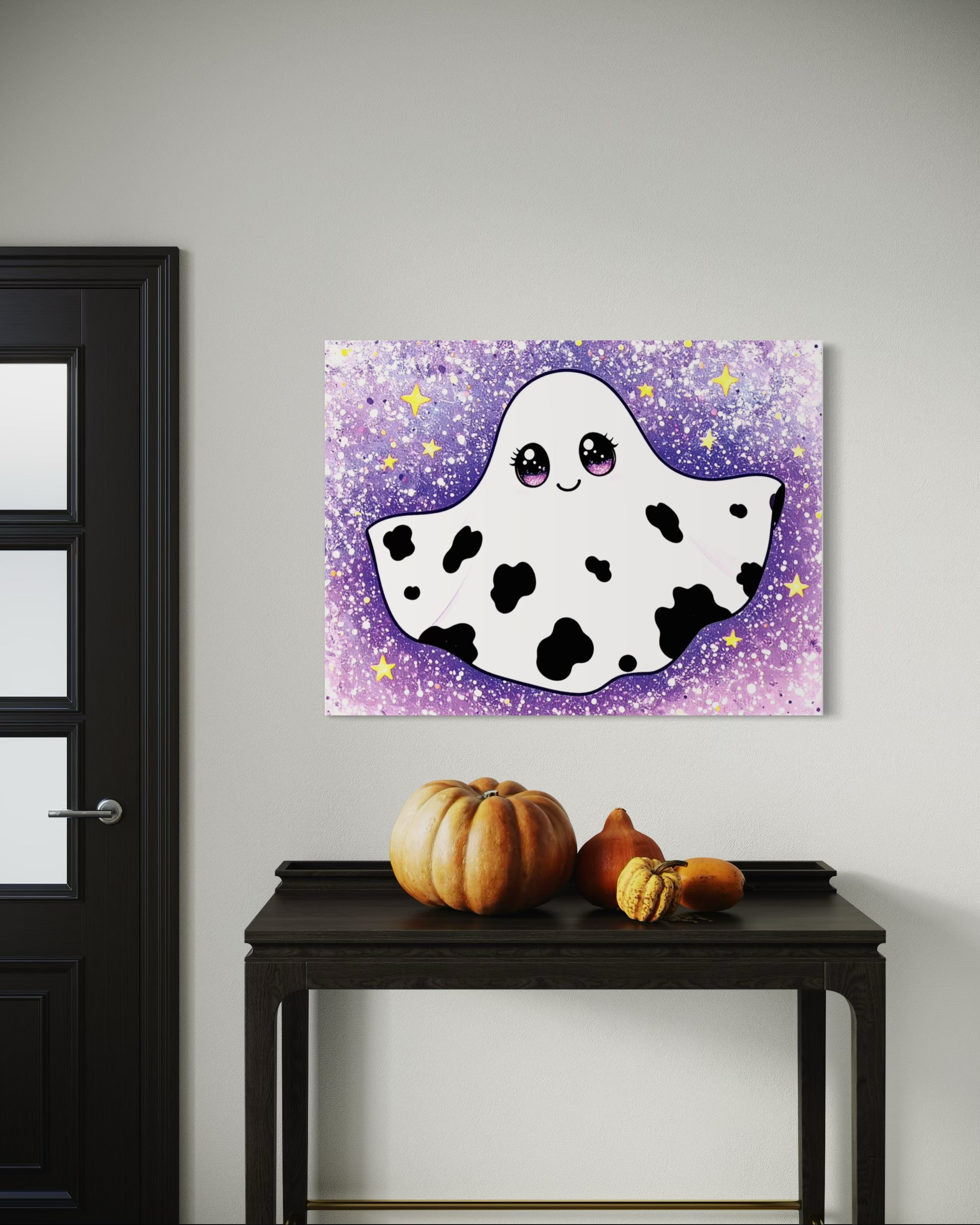 Cow Print Ghost Girl Cutie on Glitter