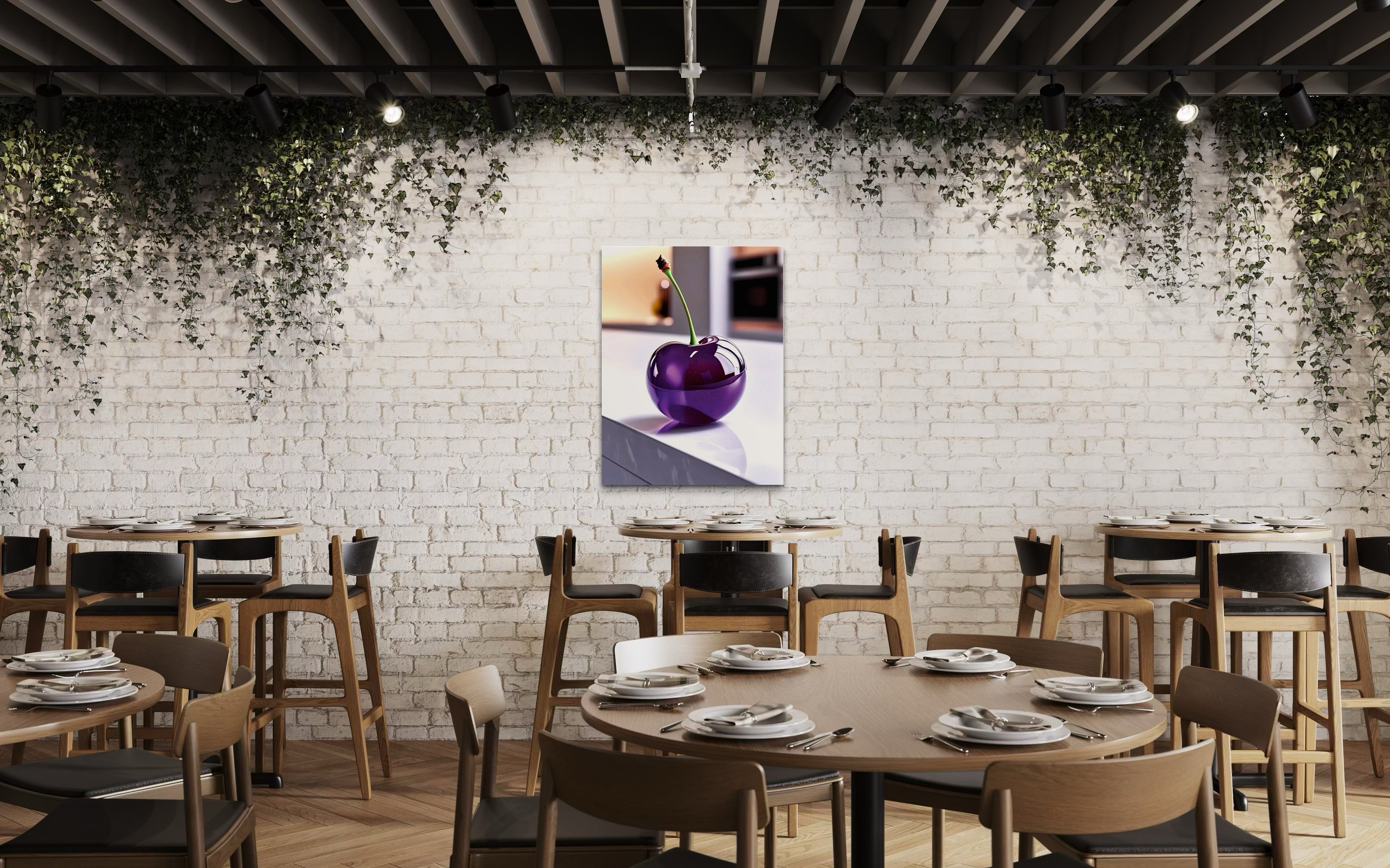 Grape Glass Cherry Museum Print