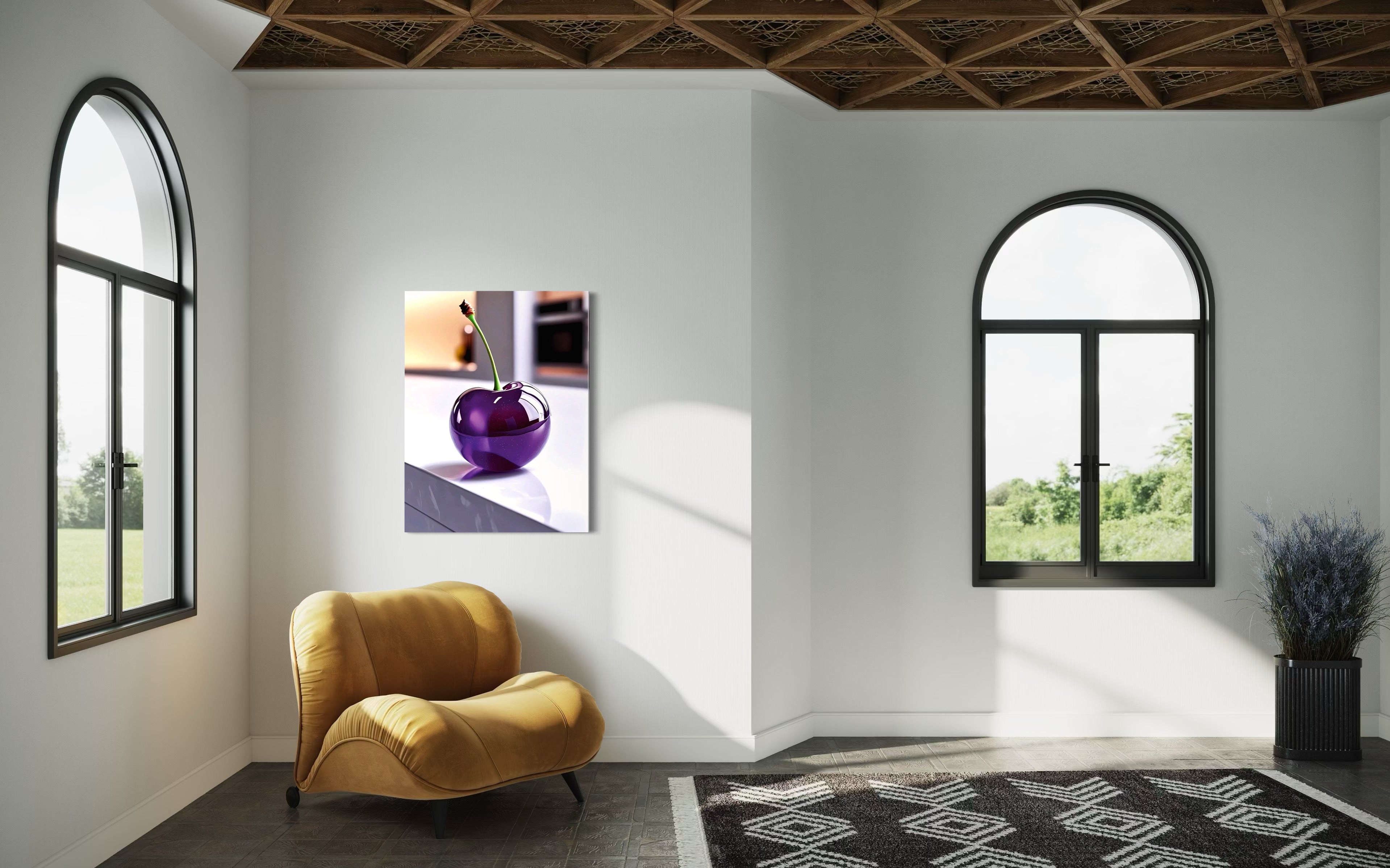 Grape Glass Cherry Museum Print
