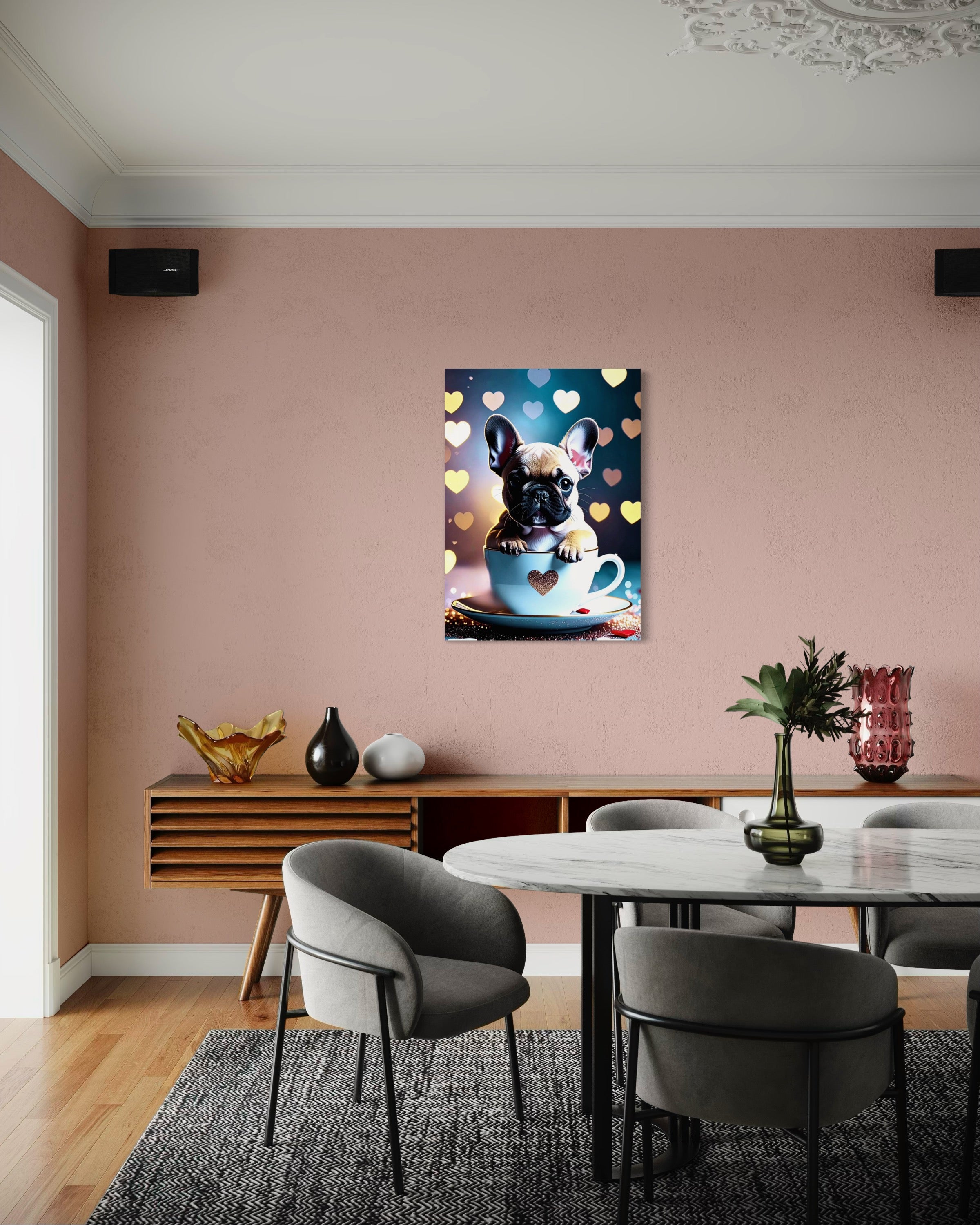 Tea Cup Frenchie Puppy Museum Print