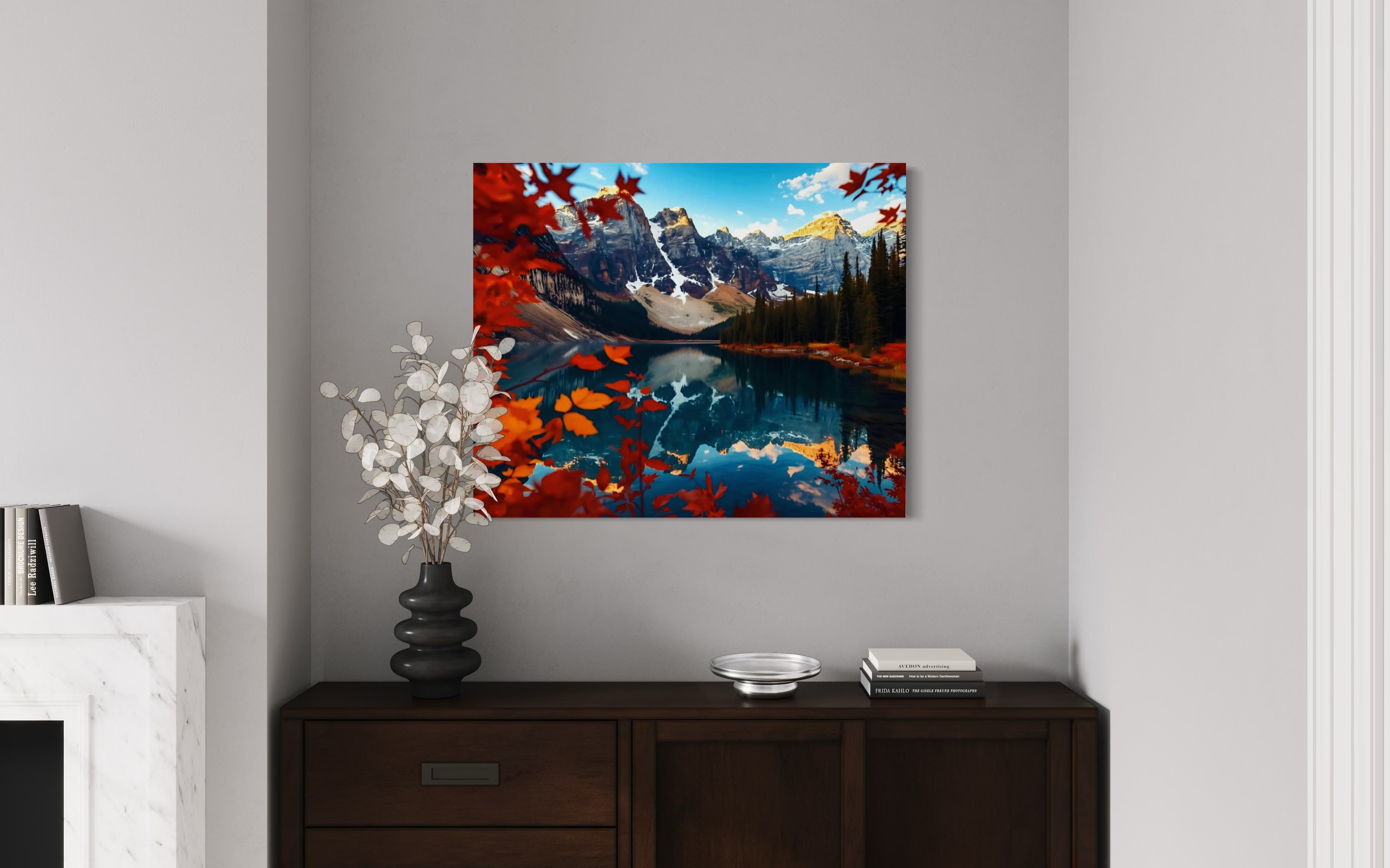 Fall Landscape of the Canadian Rockies Museum Print