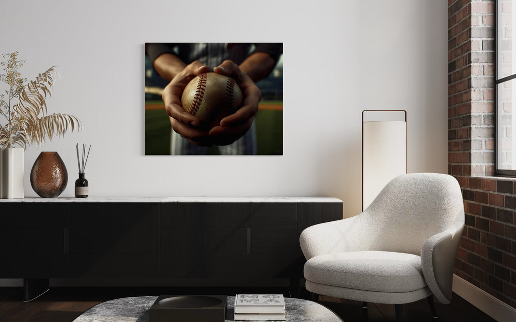 Baseball Player's Hands Museum Print