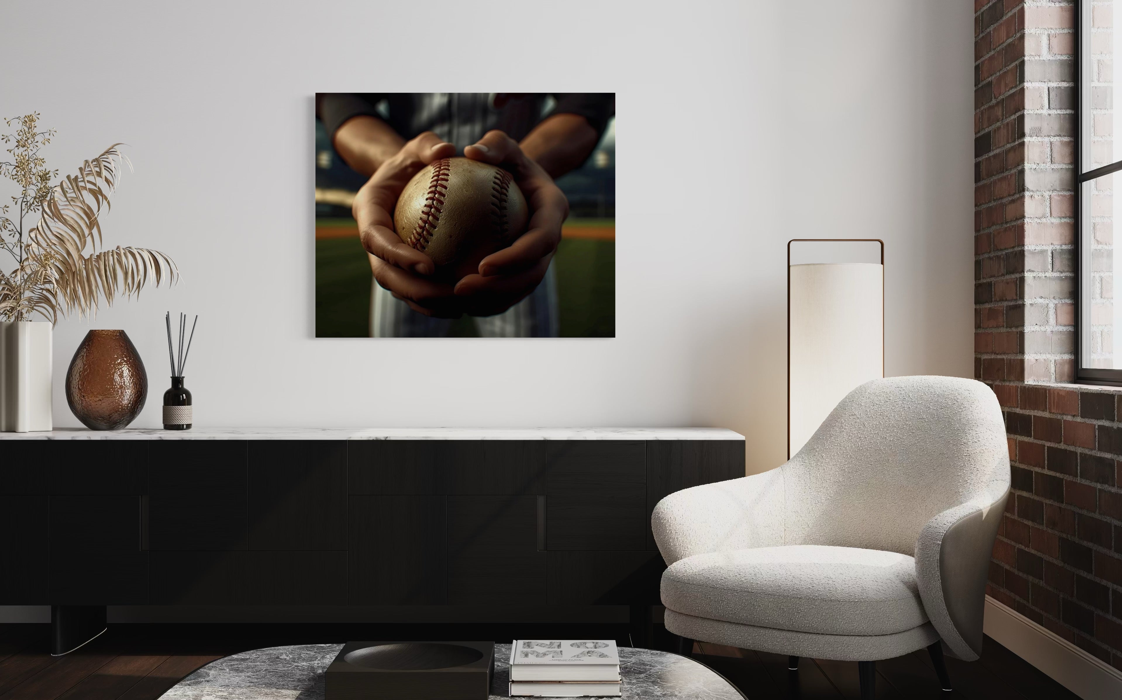 Baseball Player's Hands Museum Print