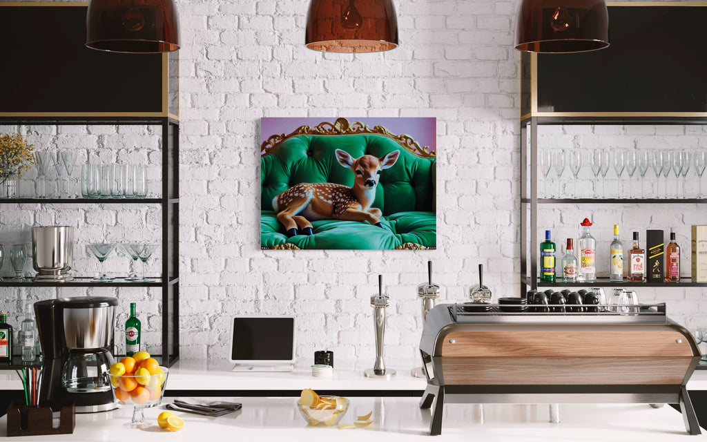 Baby Deer Resting Museum Print