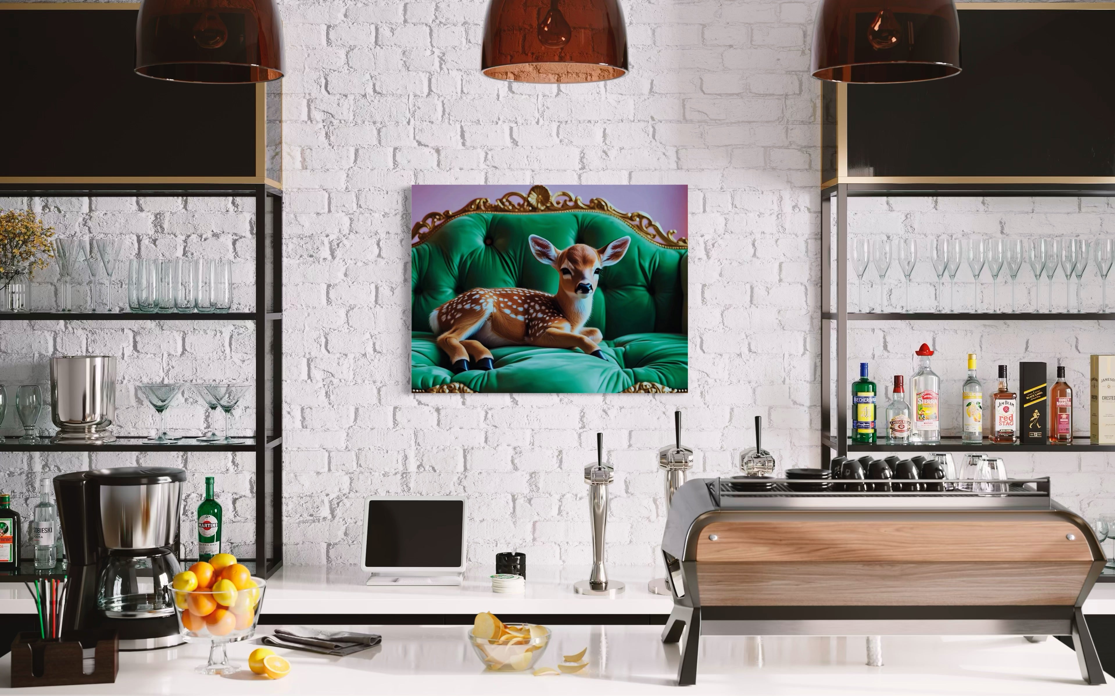 Baby Deer Resting Museum Print