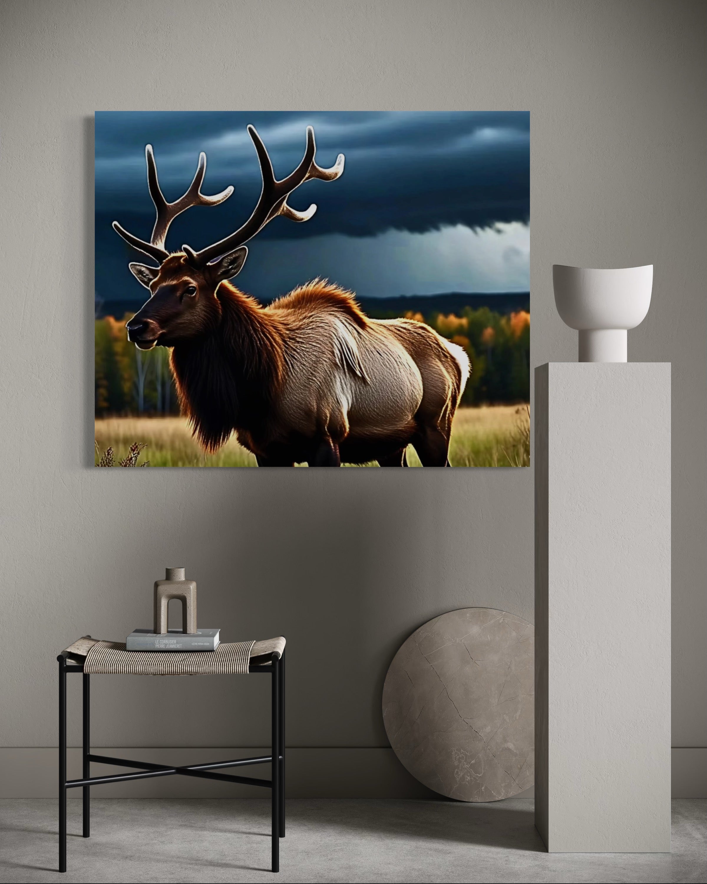 Elk in the Rockies in Autumn Museum Print