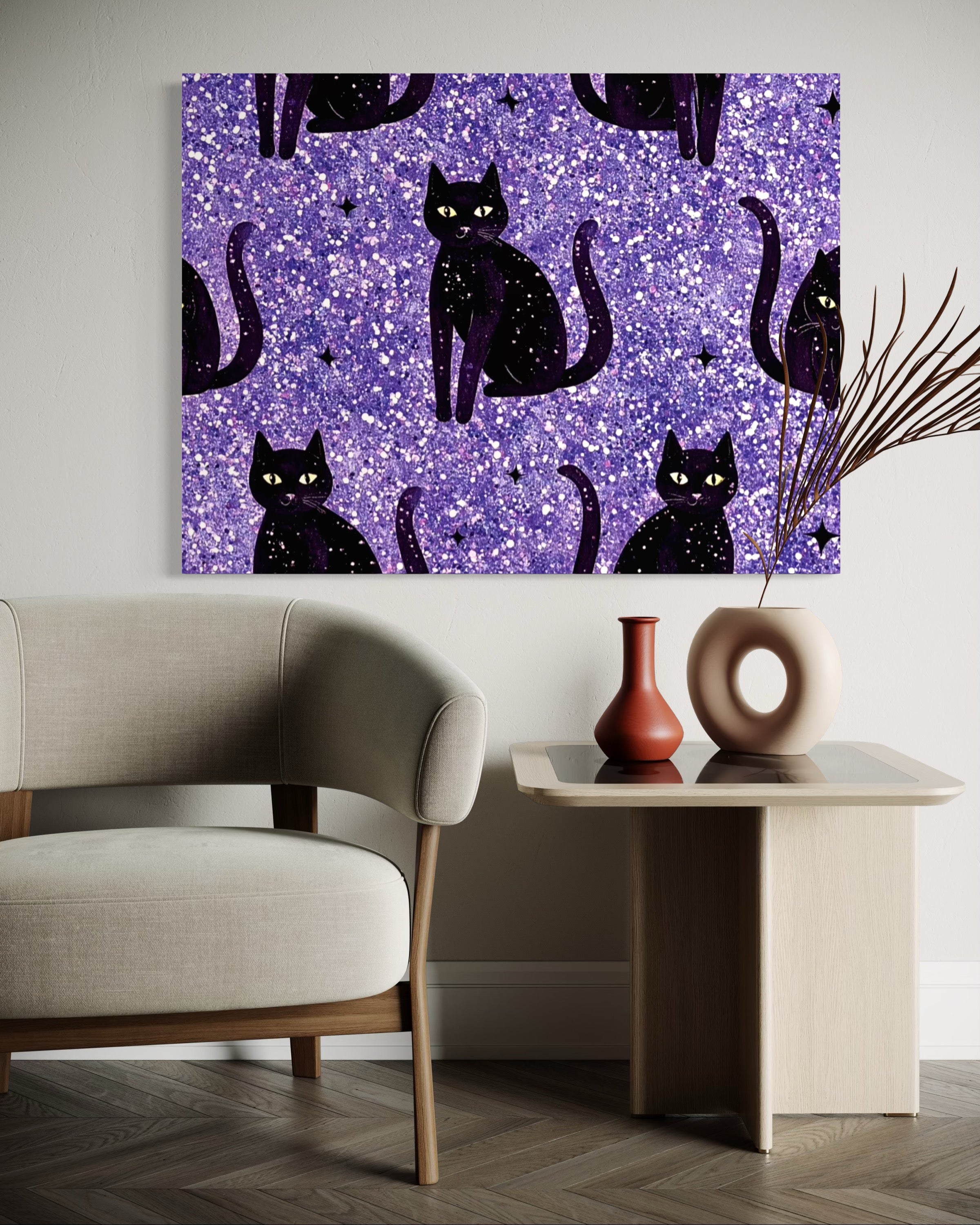 Sparkle Cat Pattern Print I